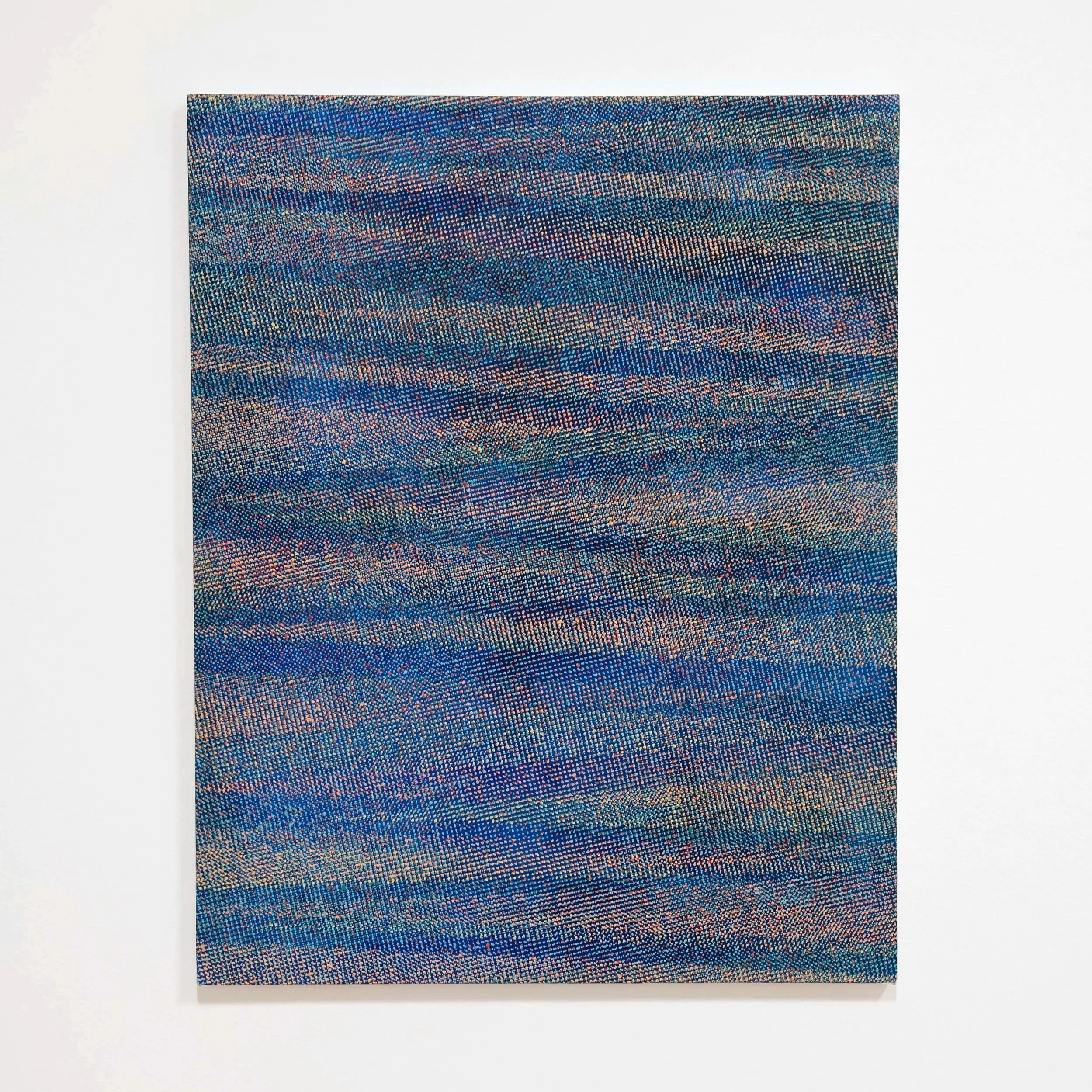 "Signals in Blue Distance"
Acrylic on canvas mounted on wood. 30” x
24” x .5”
Photo credit: John Carlano