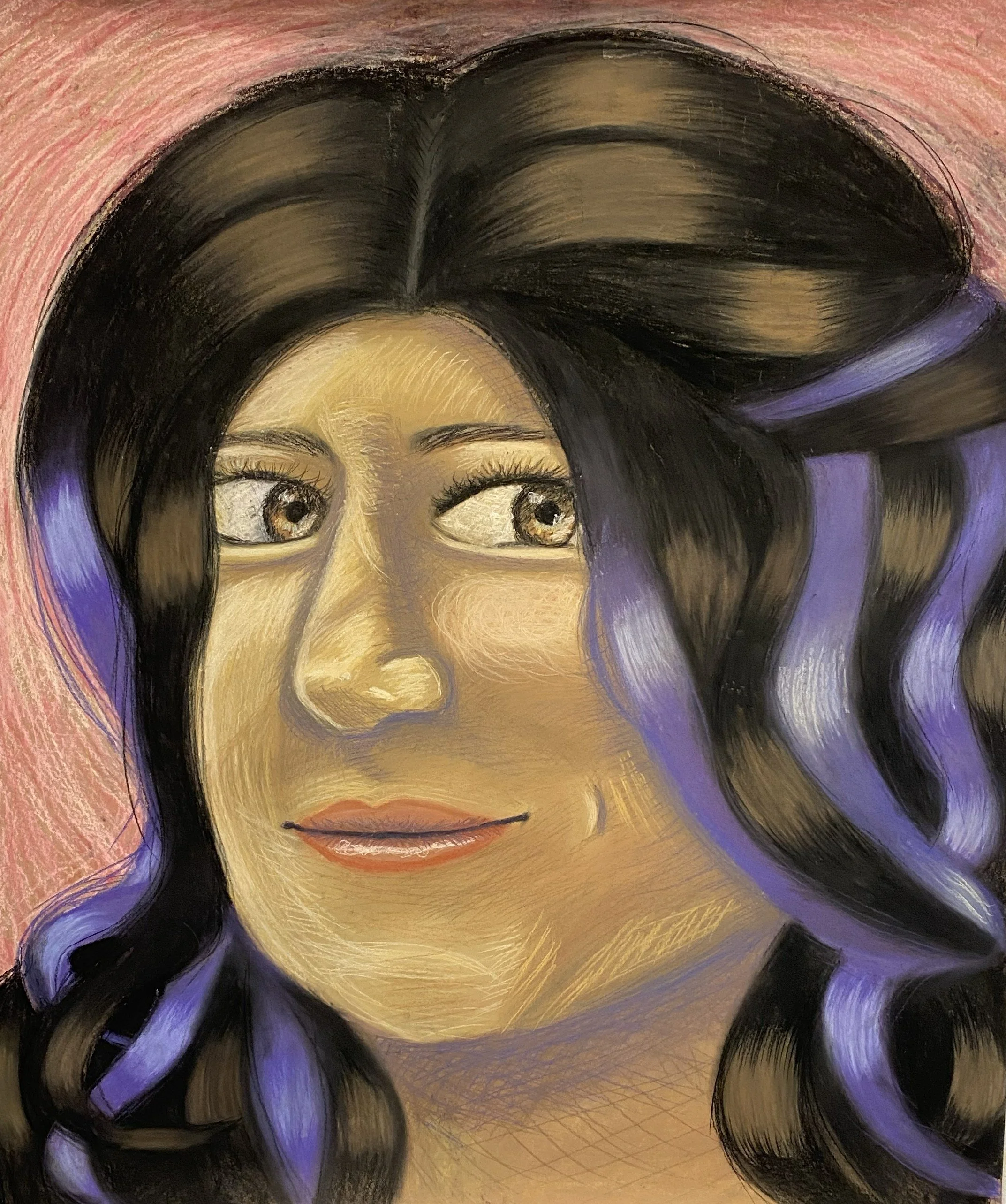 "Self Portrait" 2023, Chalk Pastel, 42” x 36” 
