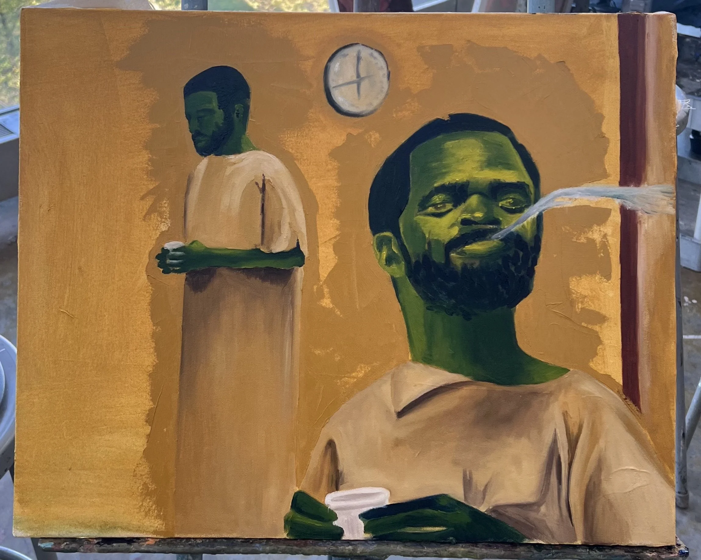 "Streets on Lock" 2024, Oil on Canvas, 20" x 16"
