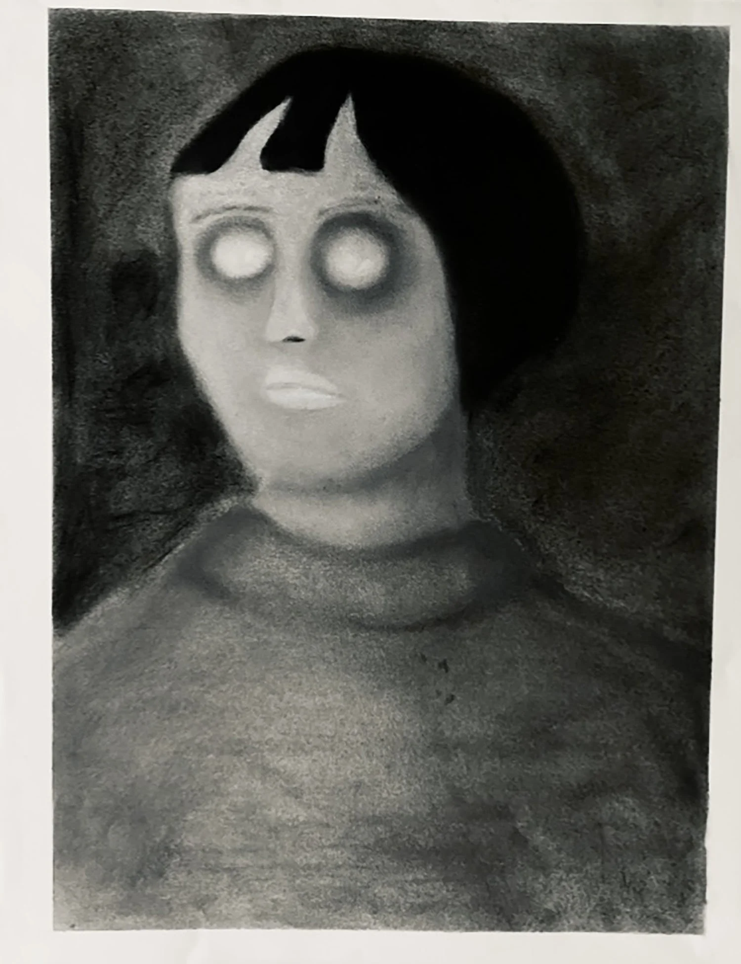 "Portrait of the Dead" 2023, Pastels, 18" x 24"