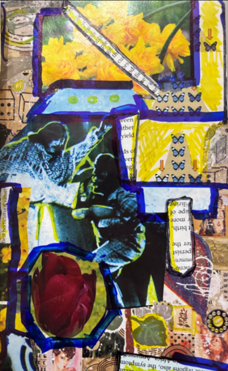 "Musical Disarray" 2025, Collage, 5" x 7"