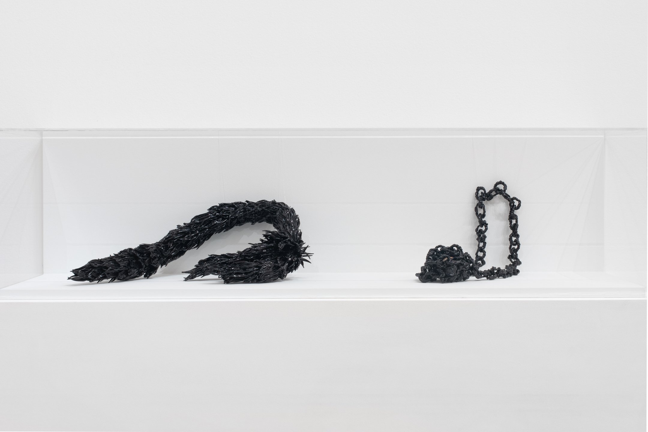 "Different From What it Seems 8" (left) and "Lingering Fossil 2" (right), Dimensions Variable, Photo Credit: Neighboring States