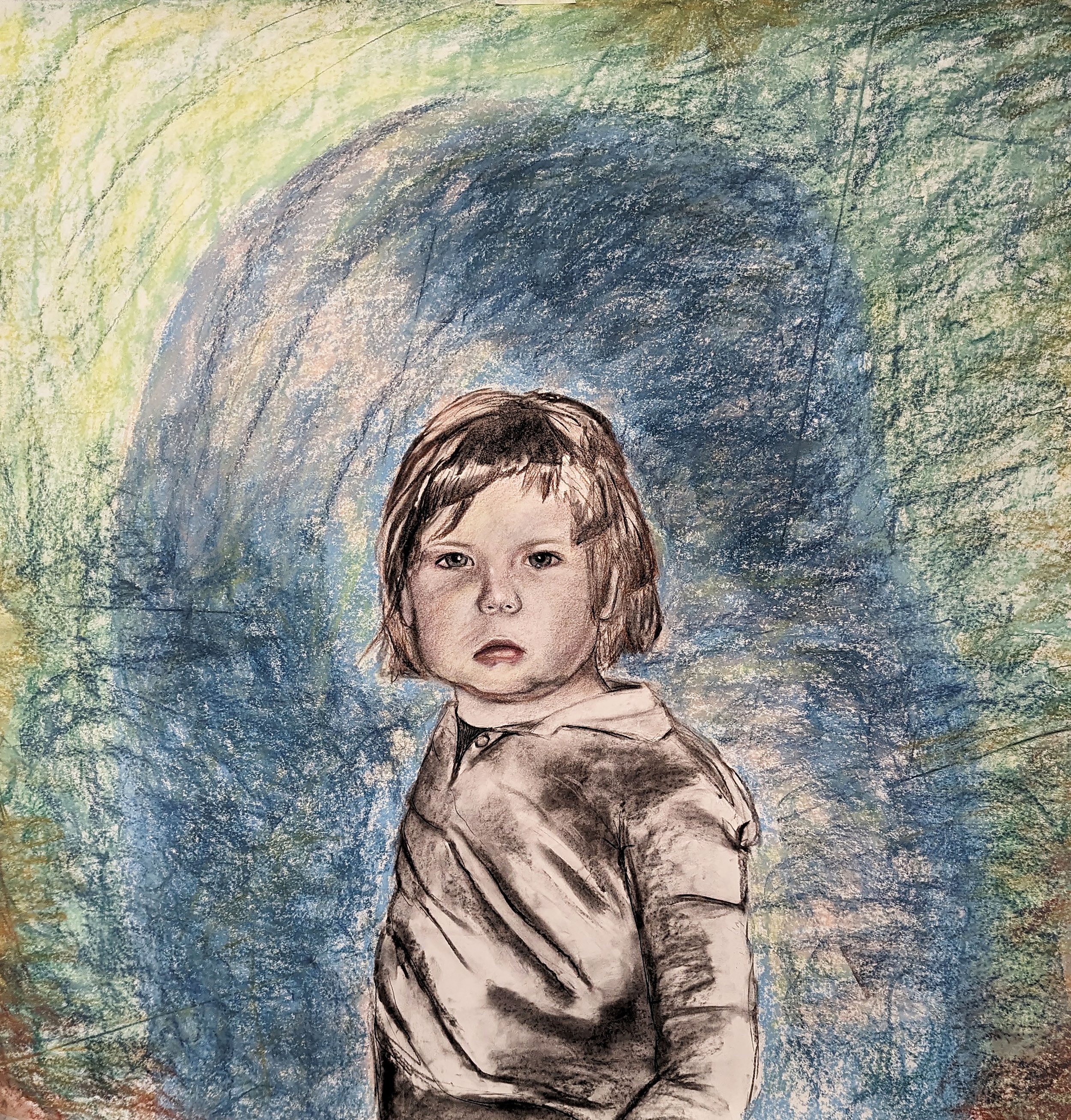     Untitled, pastel and charcoal, 2023, 30" x 30" 