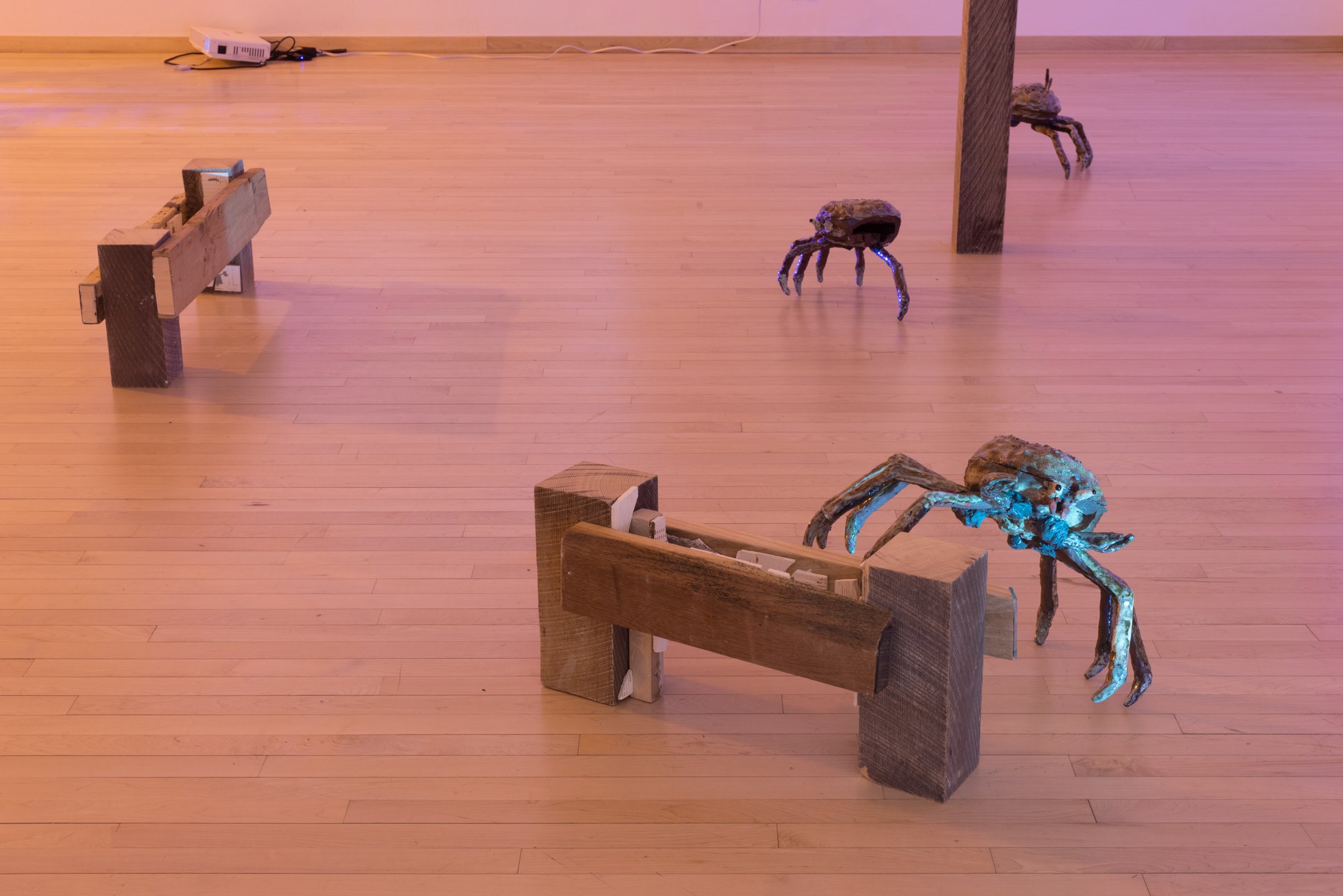 "Drift"
Installation View
Reclaimed (wood, tile, mirror), ceramic, projection
Dimensions Variable
Photo Credit: Neighboring States