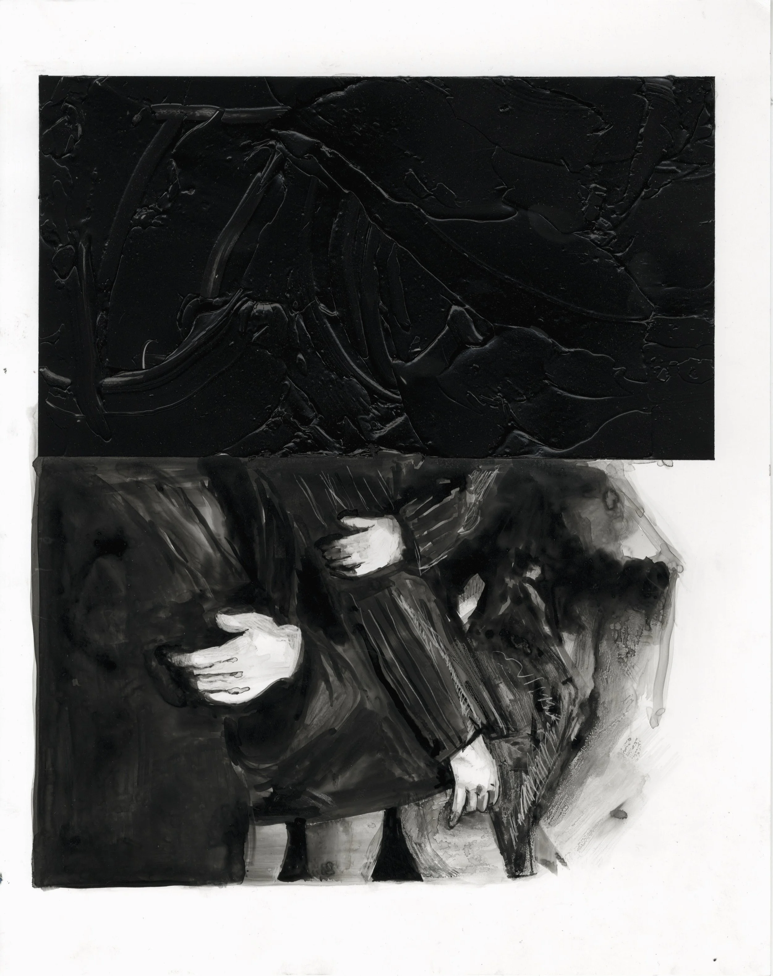 "DOJ disclosures" (detail)
2026
ink and acrylic on paper
Series of 9 drawings,
