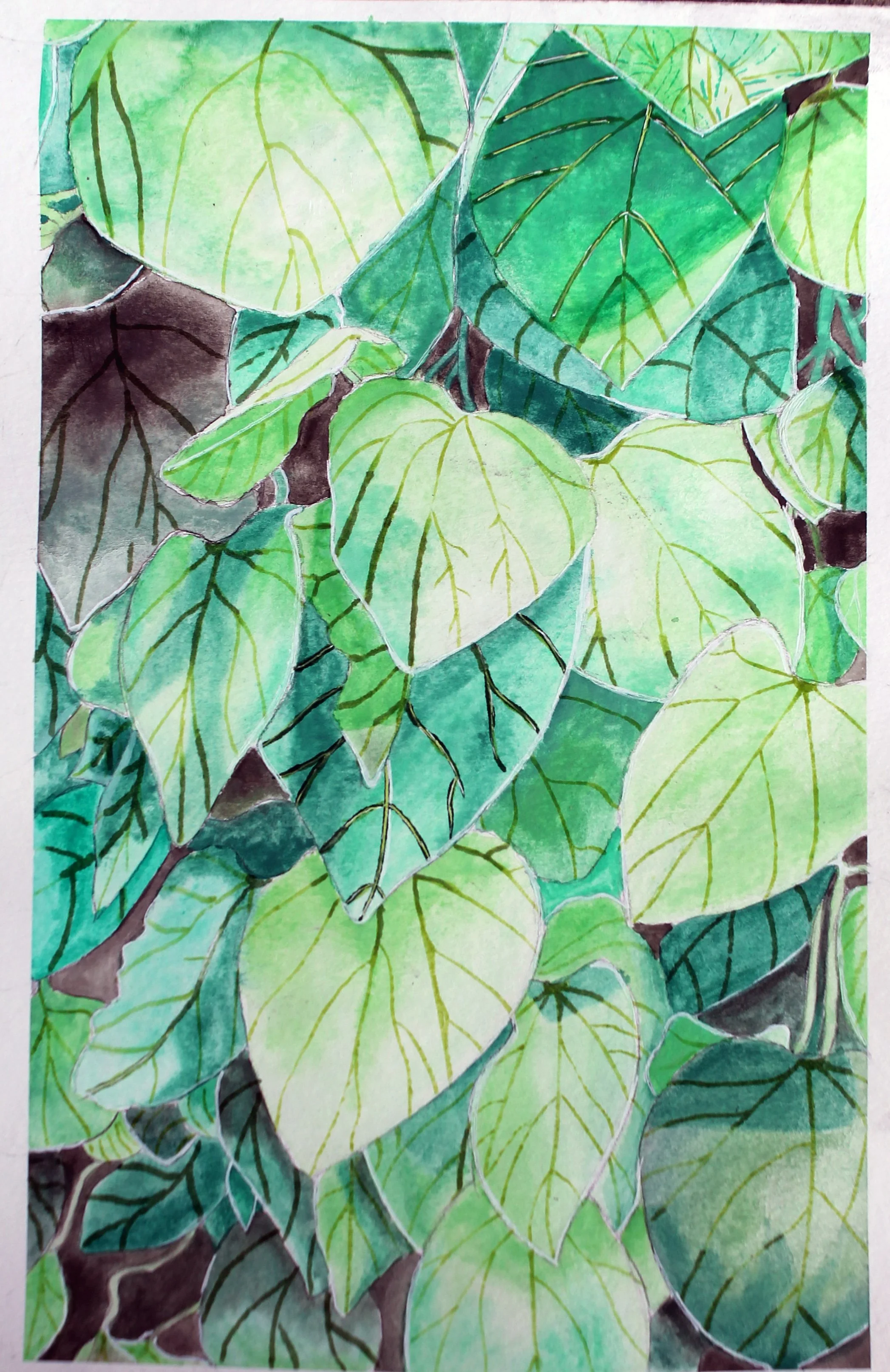"Spring" 2022, watercolor on paper, 8" x 10"