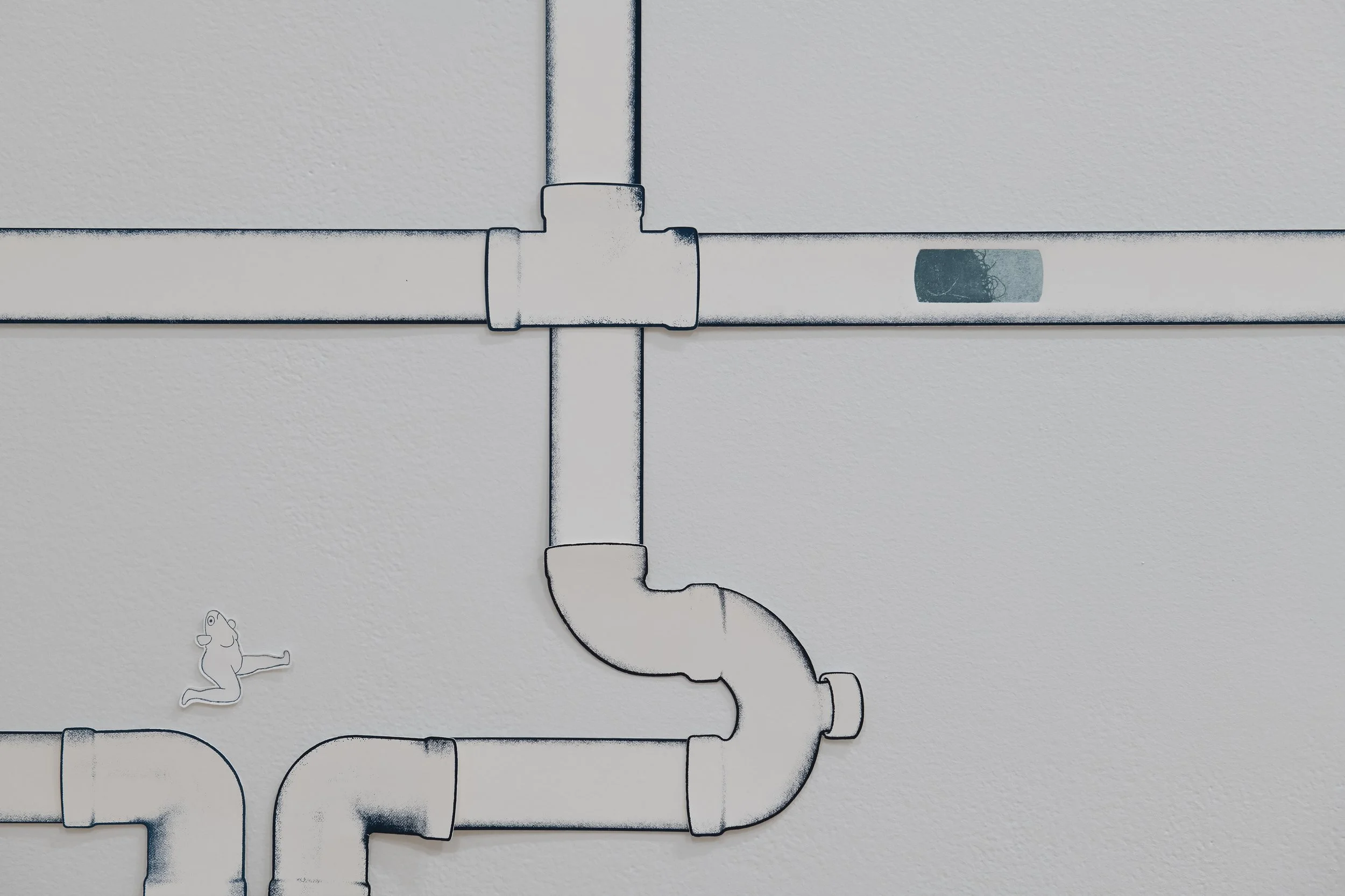 "Inner Workings" (detail)
Installation, screenprint, etching, monoprint. 
Dimensions variable 
Photo credit: John Carlano