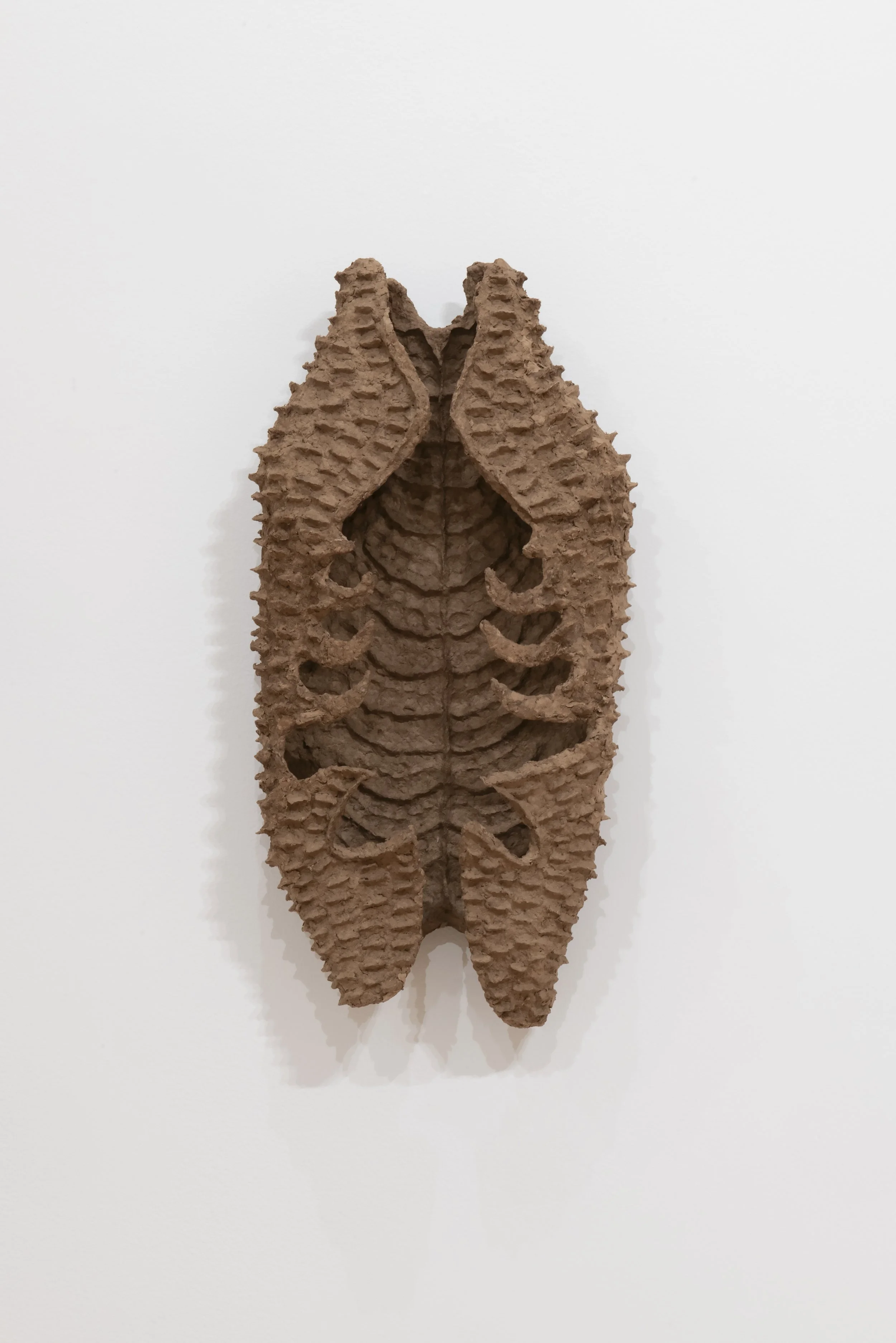 “husk”, Cardboard pulp, glue, wire mesh, 23" x 12" x
5” Photo Credit: John Carlano