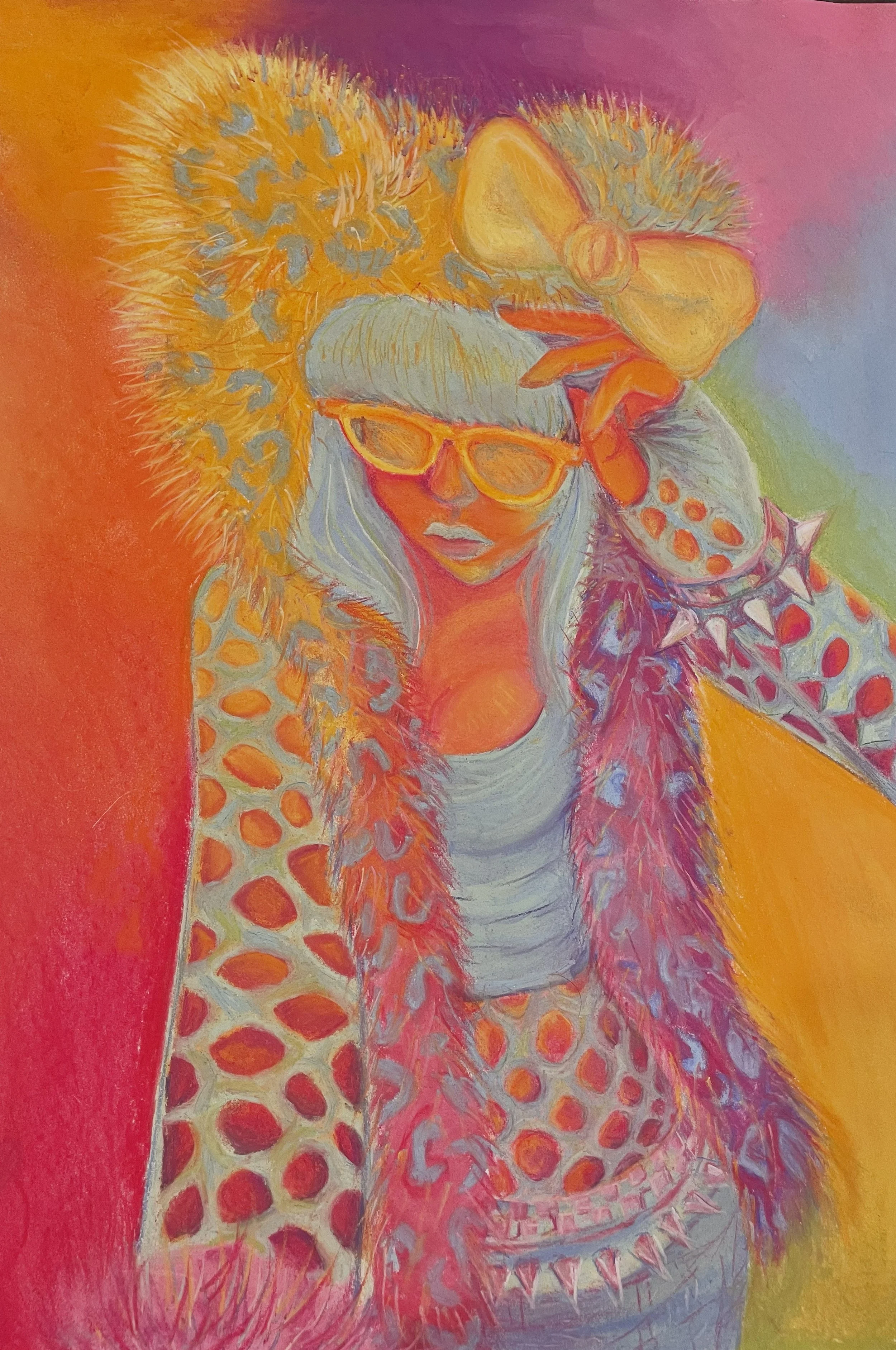 "U da real Oil Pastel" 2025, Oil Pastel on Paper, 24" x 26" 
