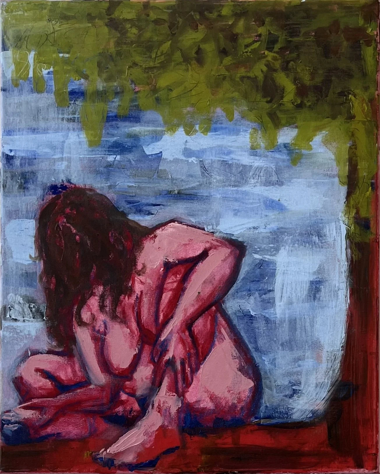     "Diptych" (left), oil on canvas, 2025, 16" x 20" 