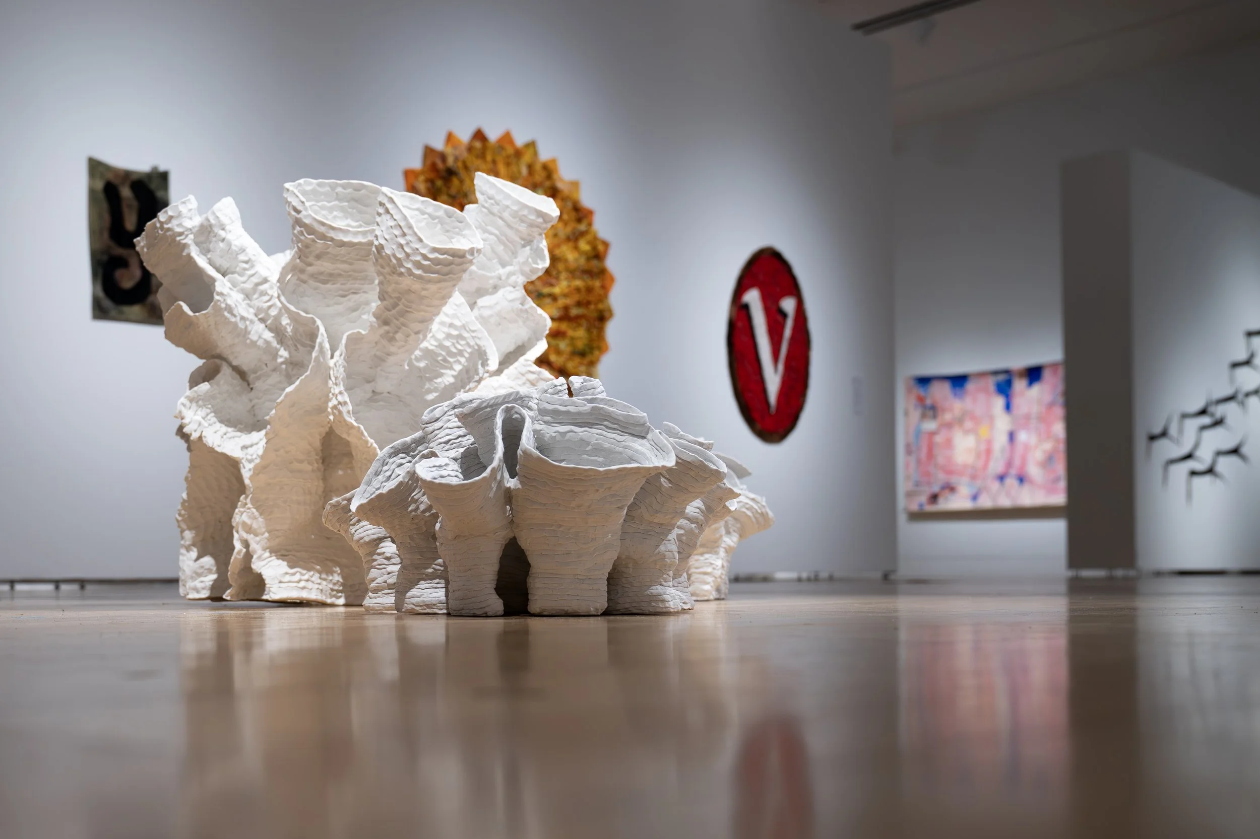Judith Addison, 
Atoll, 
2025, 
Porcelain. 
24" x 24" x 24"
