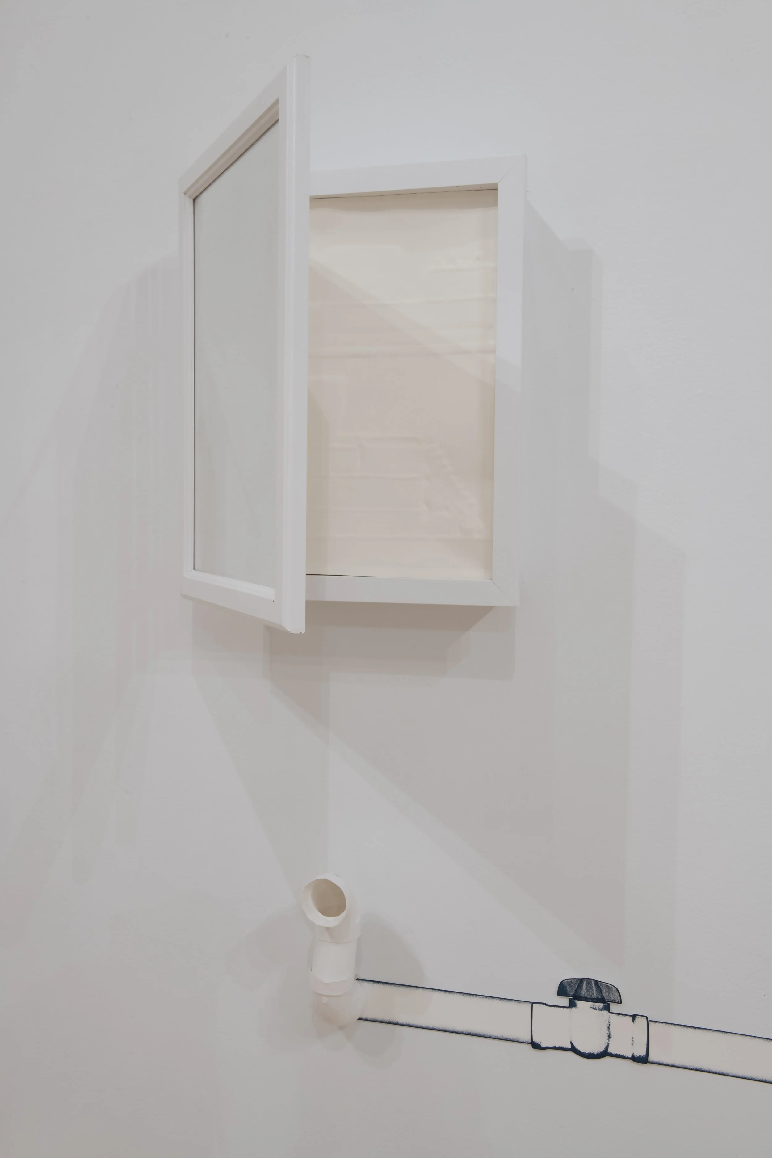 "Outside In"
Installation view
Mirrored bathroom cabinet, casted paper. 19.25” x 
15.25” x 5”
Photo credit: John Carlano