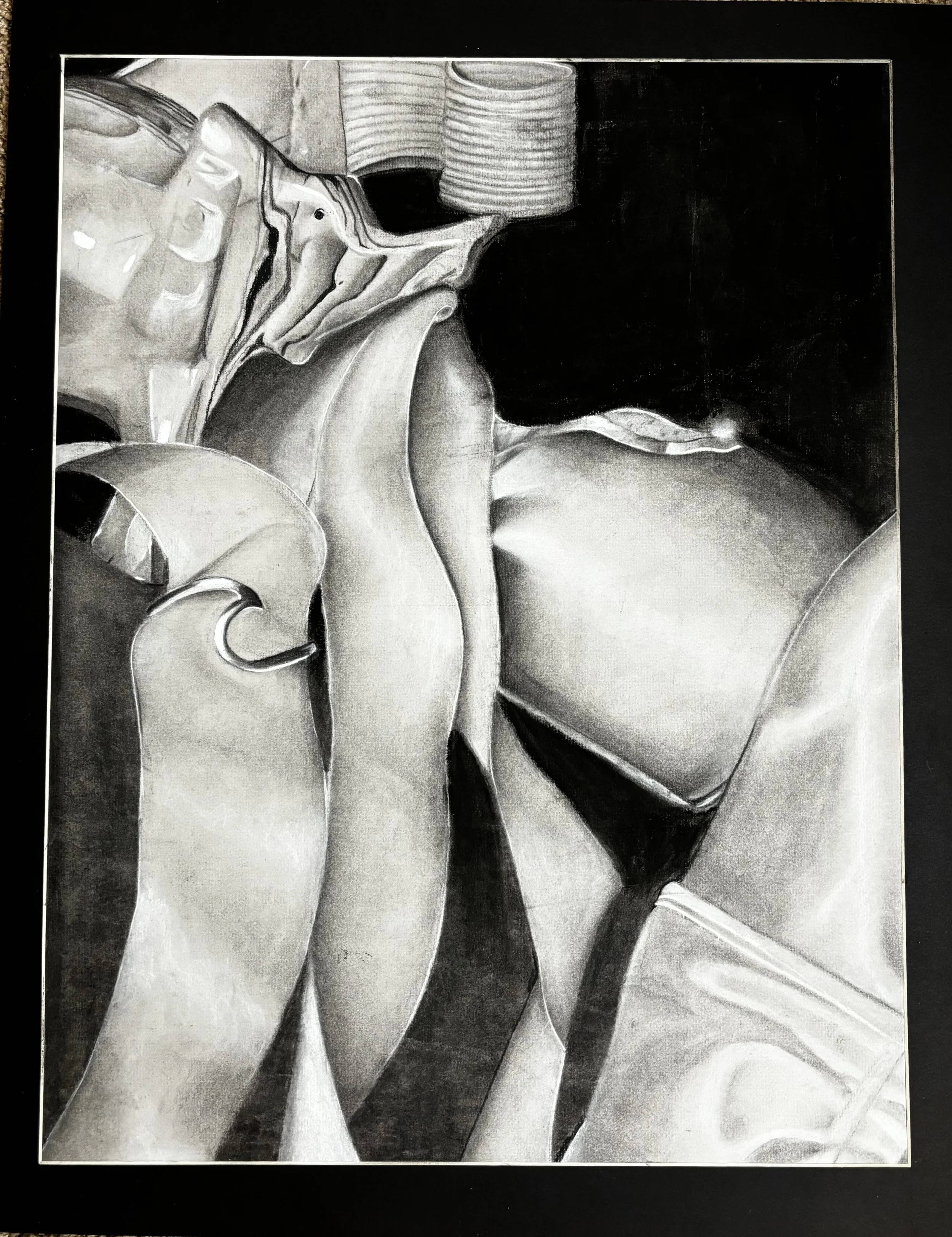 Memories, 2019, Charcoal on paper, 15x20