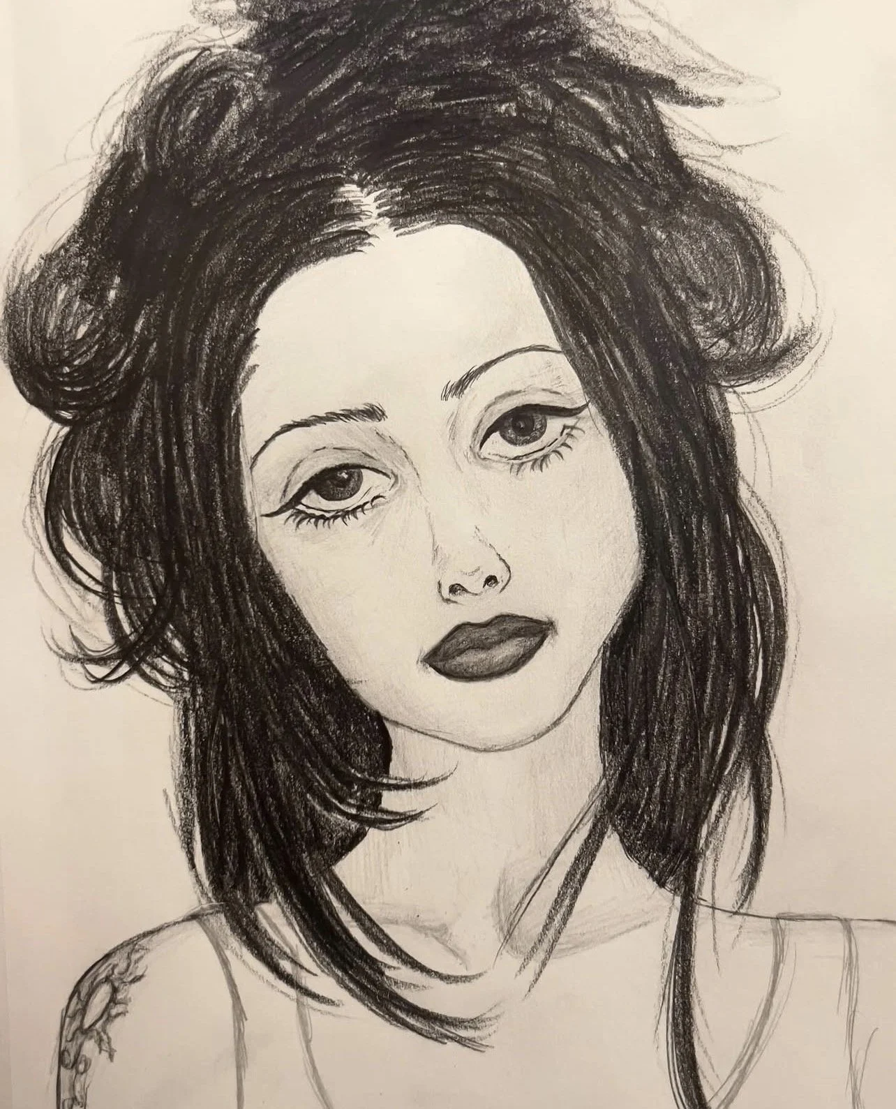 "Untitled" 2024, Graphite pencil on paper, 9" x 12"