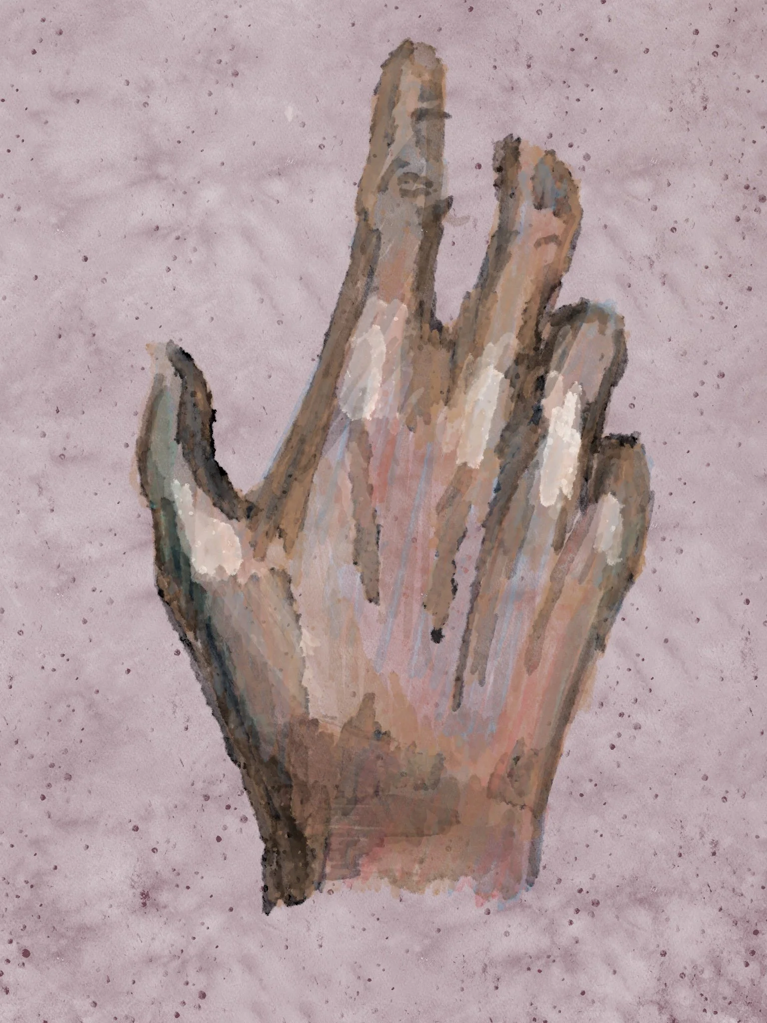 "Study of a hand" 2021, Digital Drawing