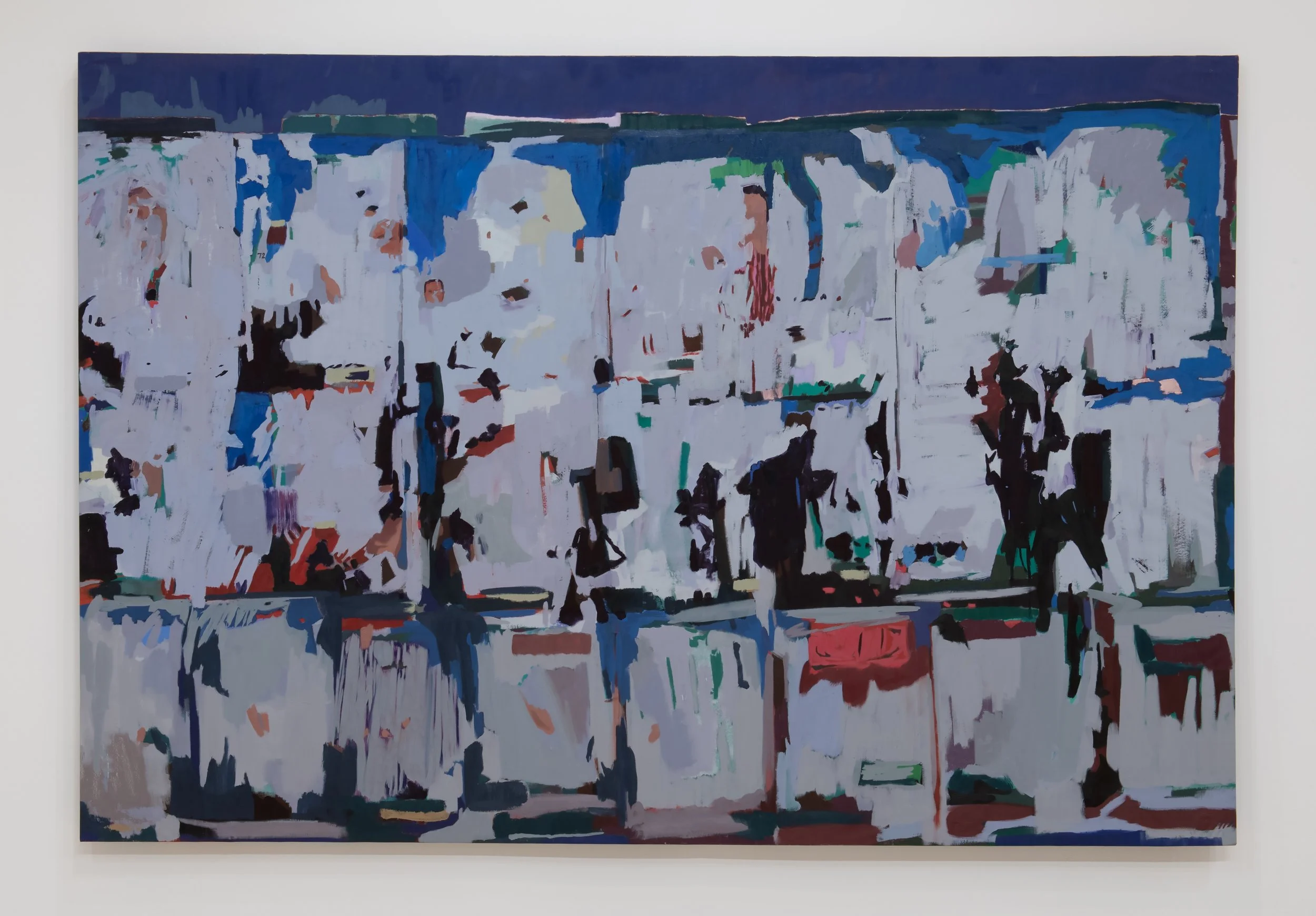 "MNA Posters" 68" x 100" Oil & Pigment on Muslin, Detail, Photo Credit: John Carlano
