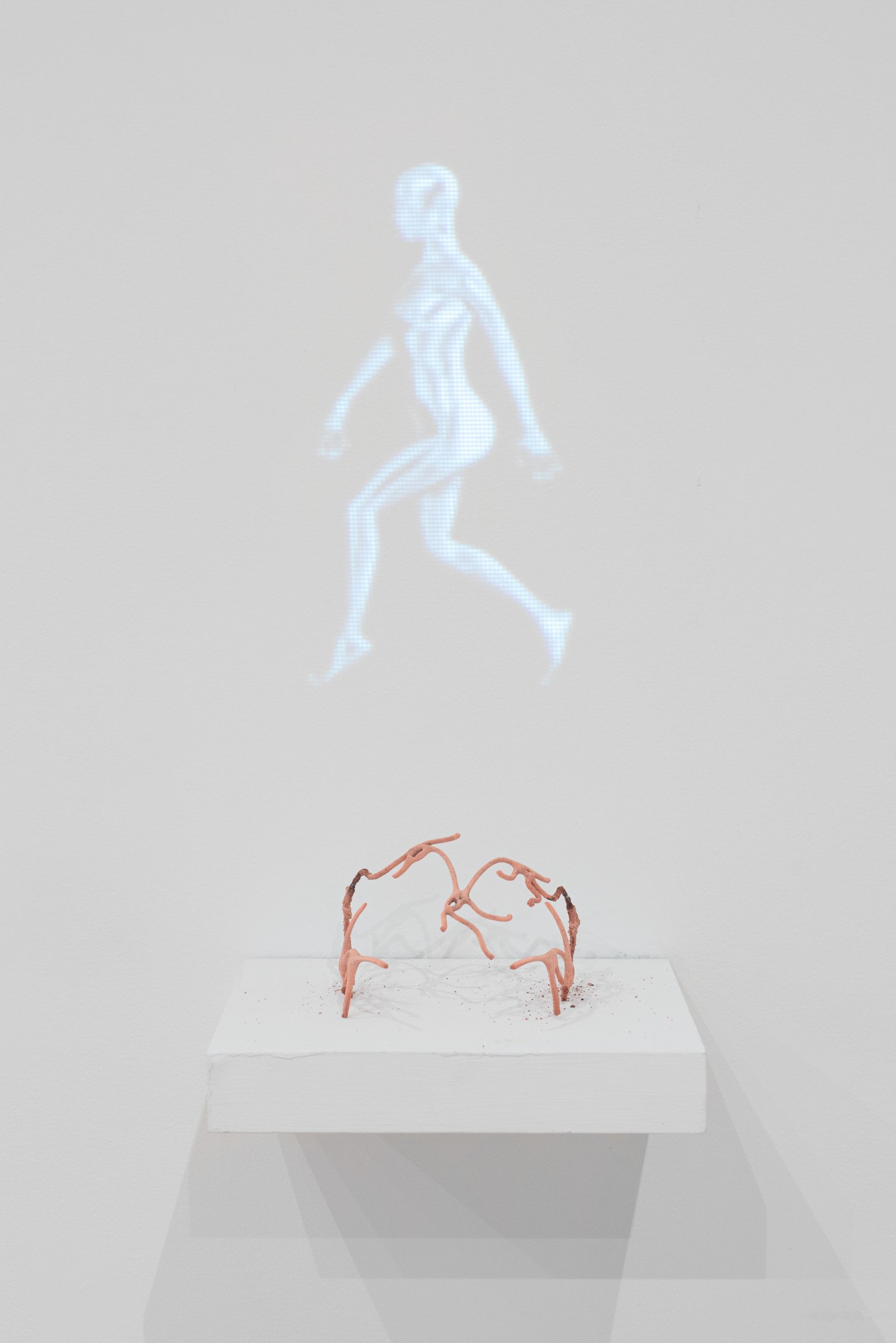 "Anxiety," 2025, Headpiece, white resin, elevtric forming, 3D print, Photo Credit: Neighboring States