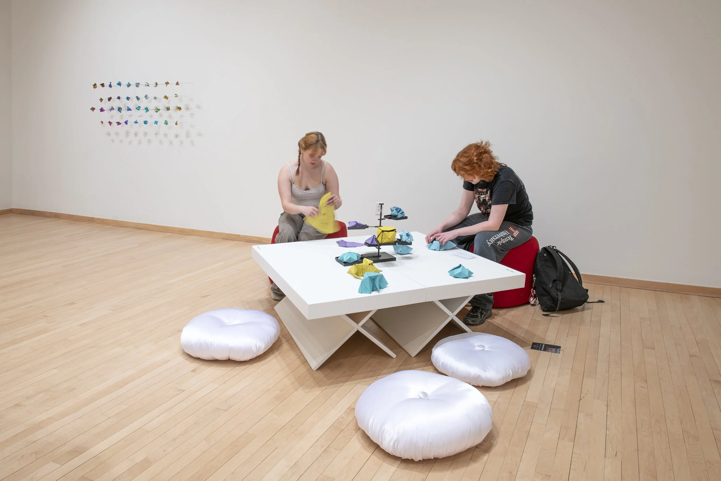 "Playful Pieces"
Installation view 
PLA, Plastic, Mesh, Thread. Dimensions variable 
Photo credit: John Carlano