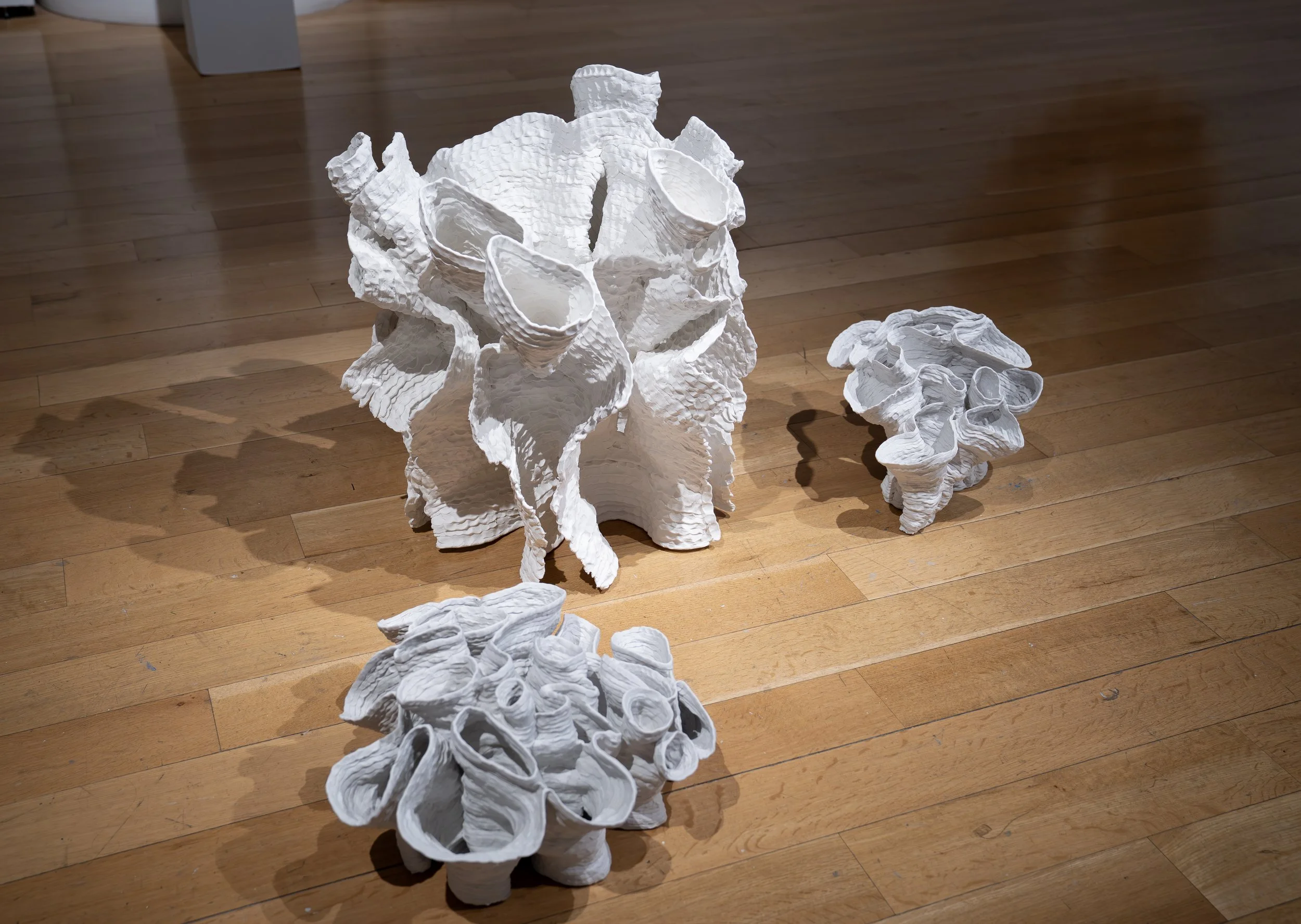 Judith Addison, 
Atoll, 
2025, 
Porcelain. 
24" x 24" x 24"