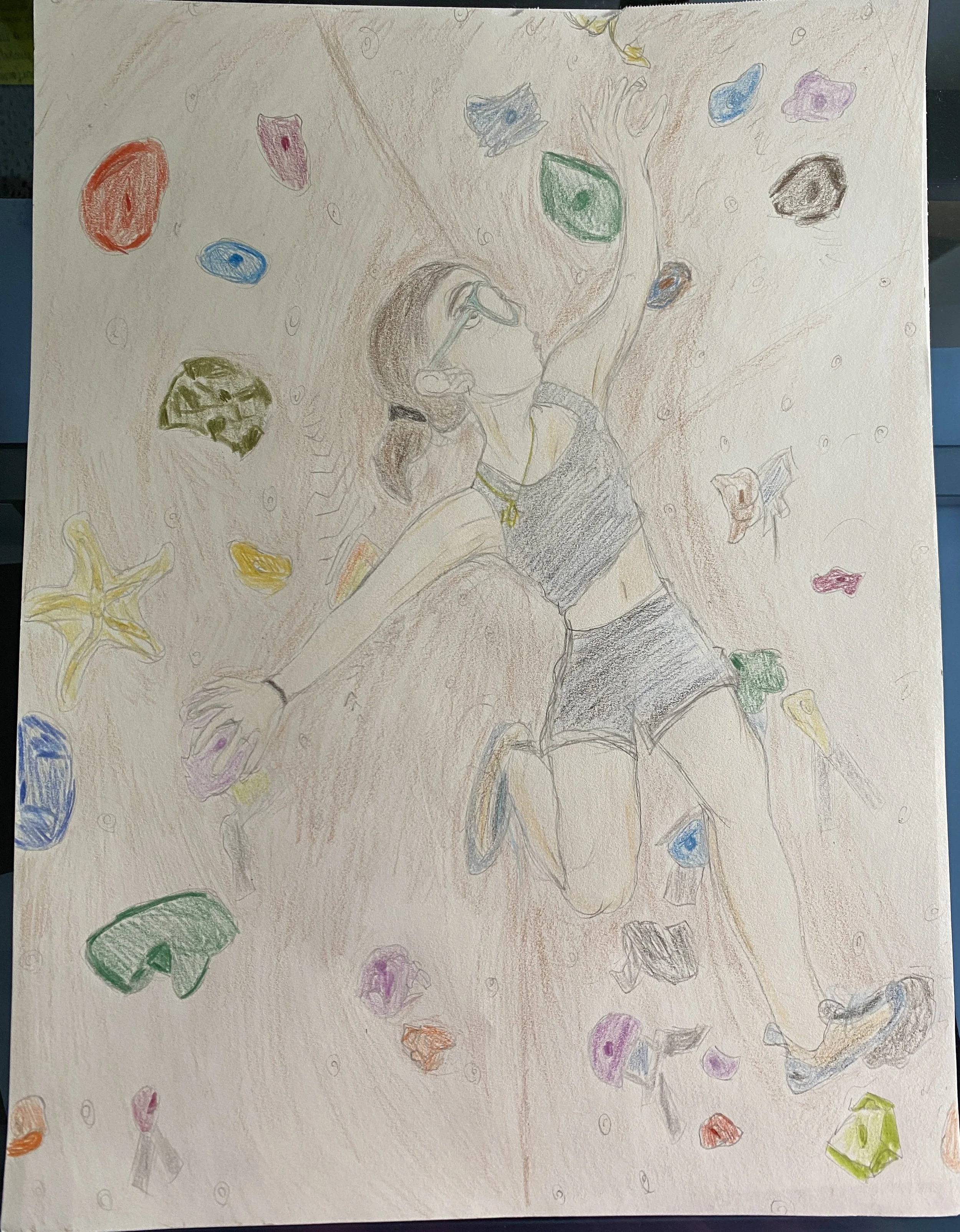 "Cecelia .1" 2023, Pencil and Color Pencil, 11” x 14"