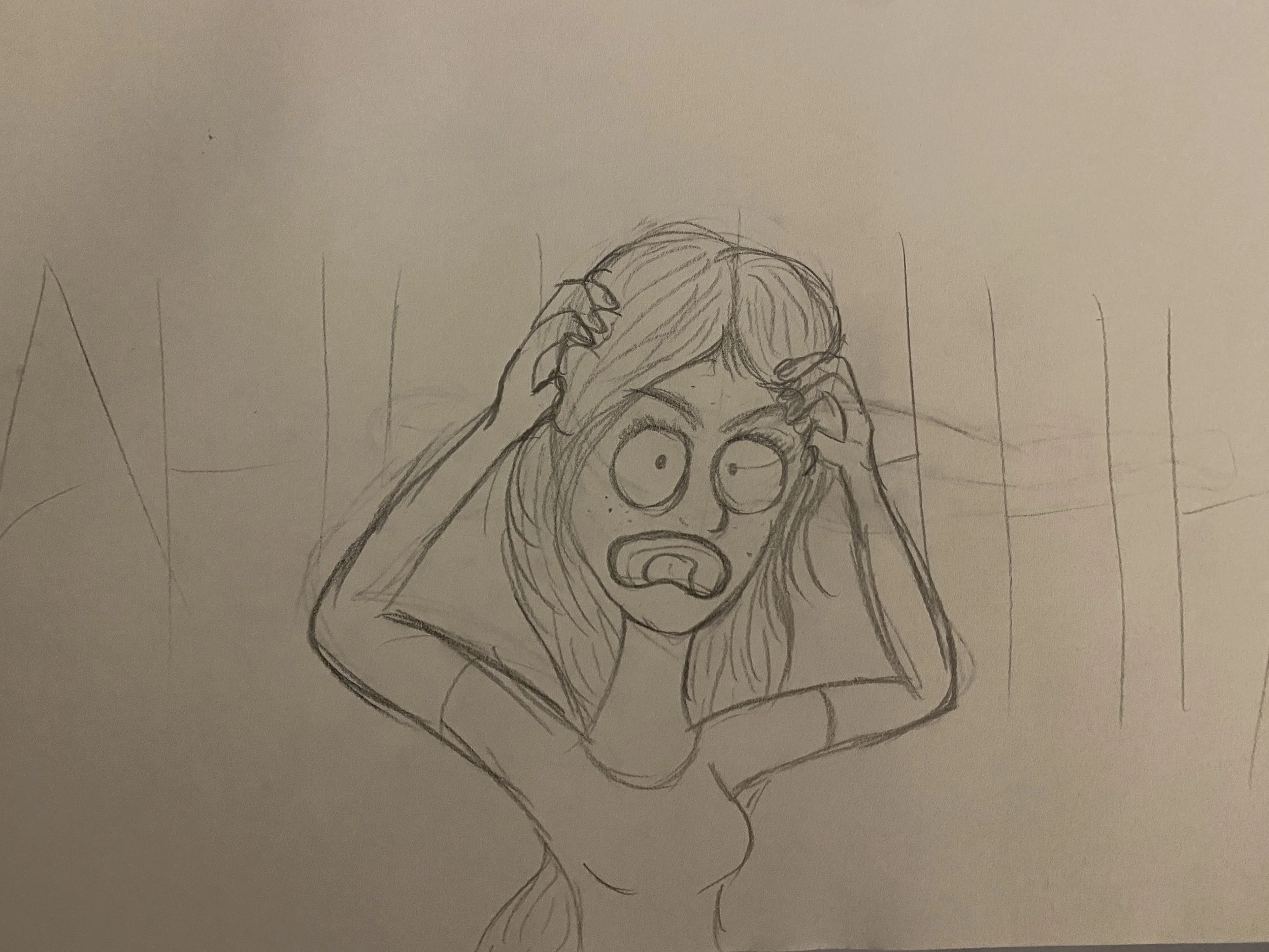 "Sophomore Annoyances" 2023, Pencil, 8.5” x 11”