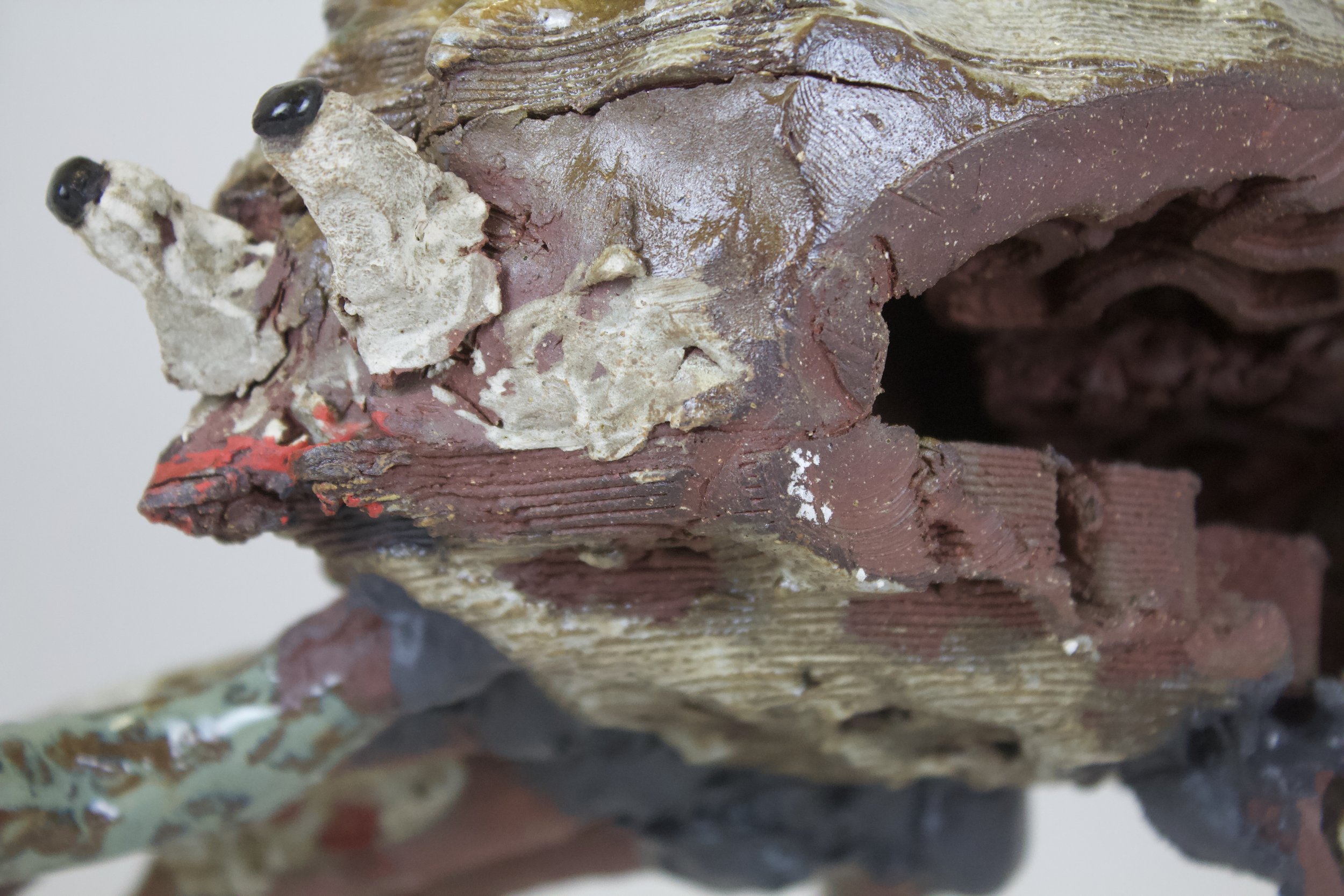 "Dital Crabs", 2025
Dimensions Variable
Terracotta, epoxy
Ceramic crabs were printed using a 3D clay printer after being rendered from the scan of the original ceramic sculpture