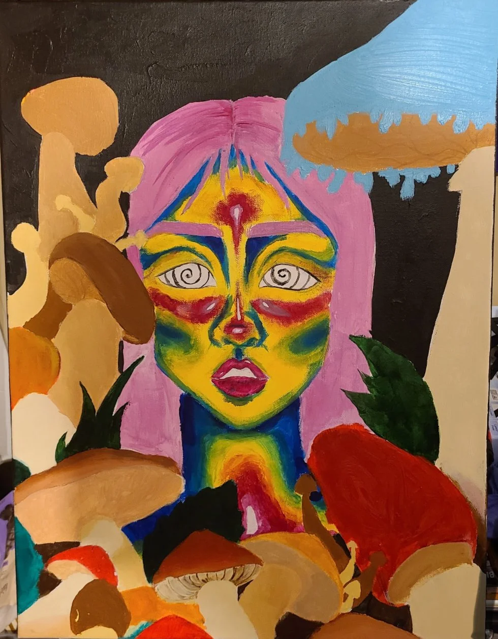 "Thermal" 2022. Acrylic on canvas. 18" x 24"