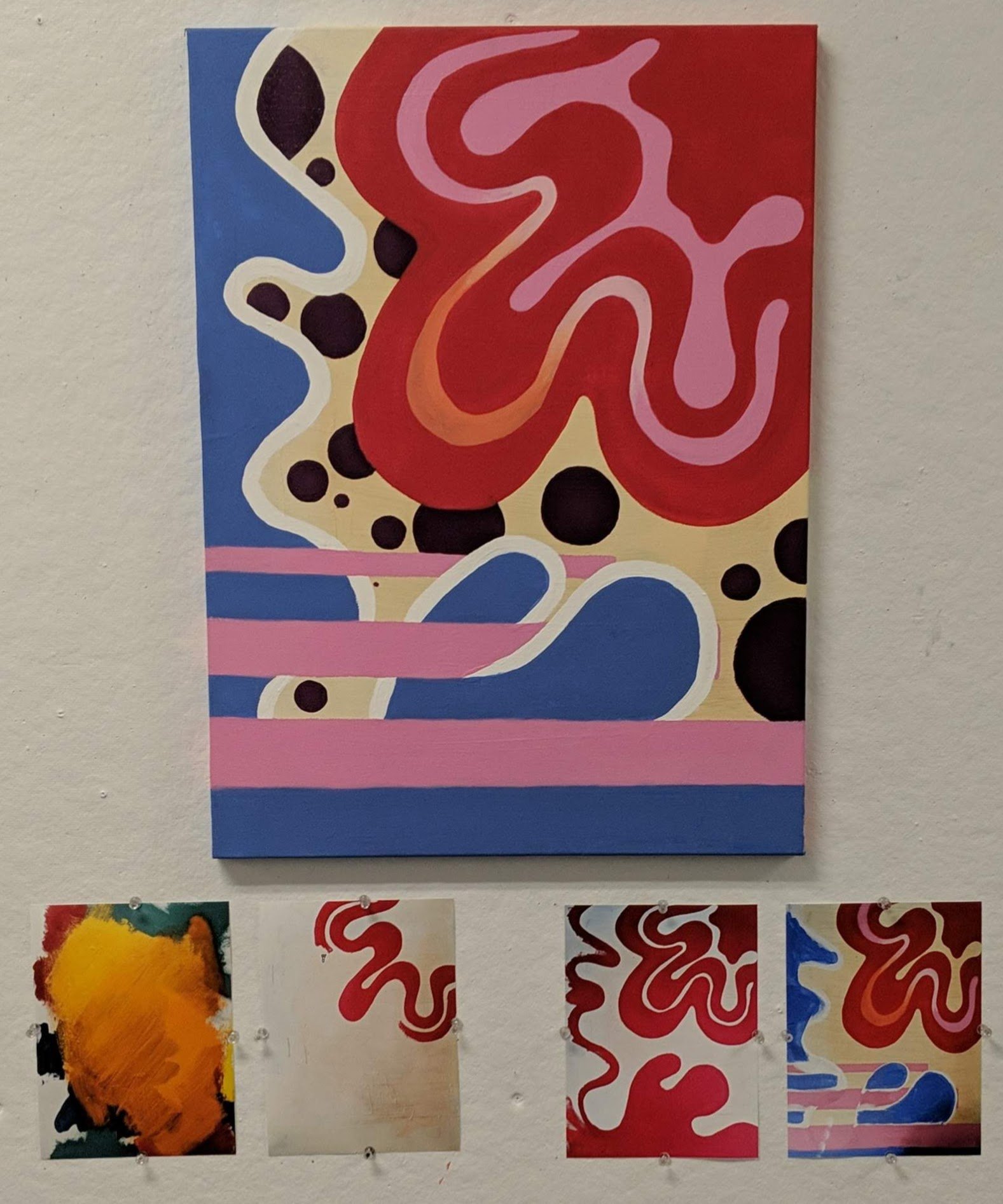 El Duente, 2022, acrylic paint on canvas, 18" x 24"