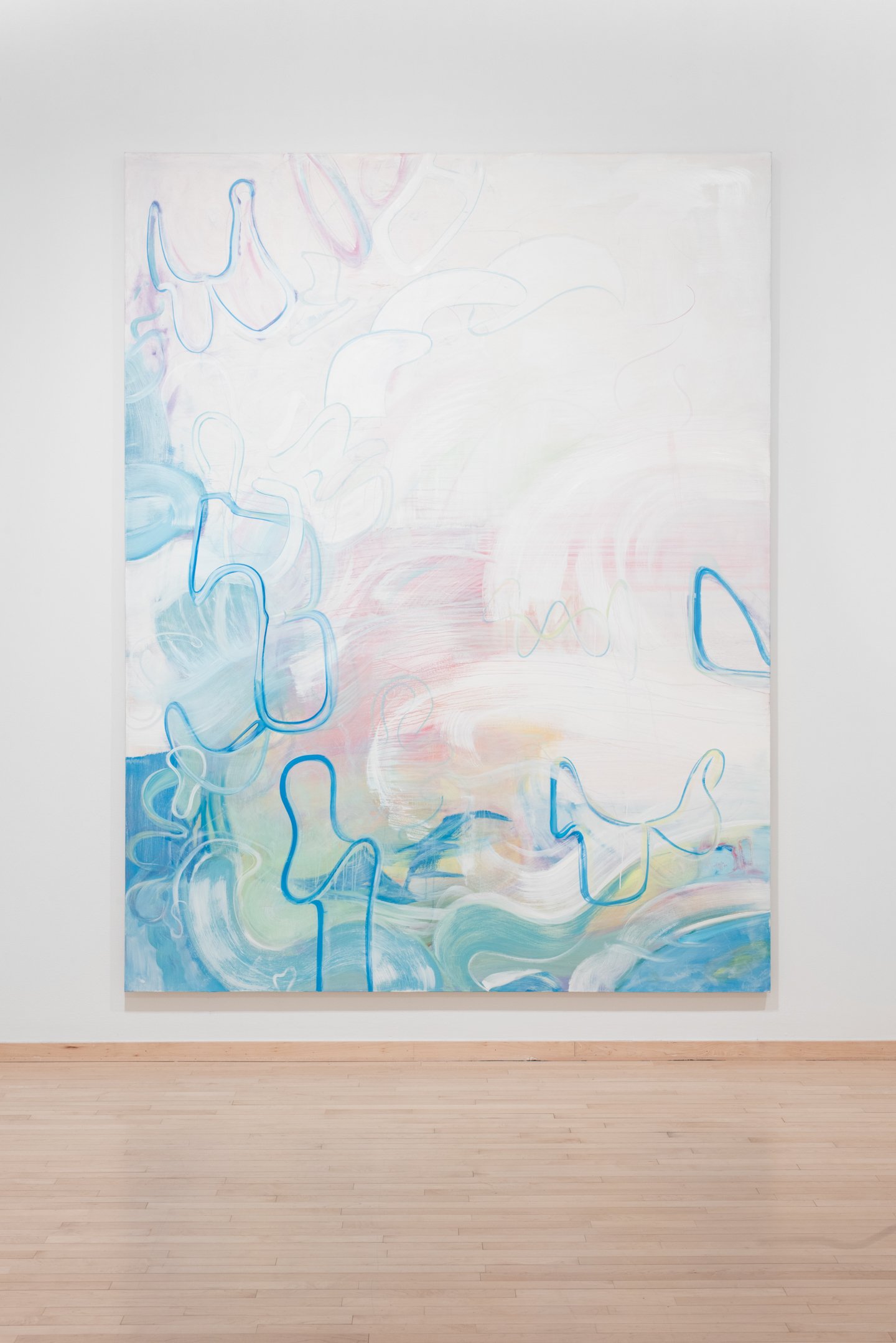 "Too Close for Comfort," oil on canvas,117x90 inches, 2025. Photo Credit: Neighboring States