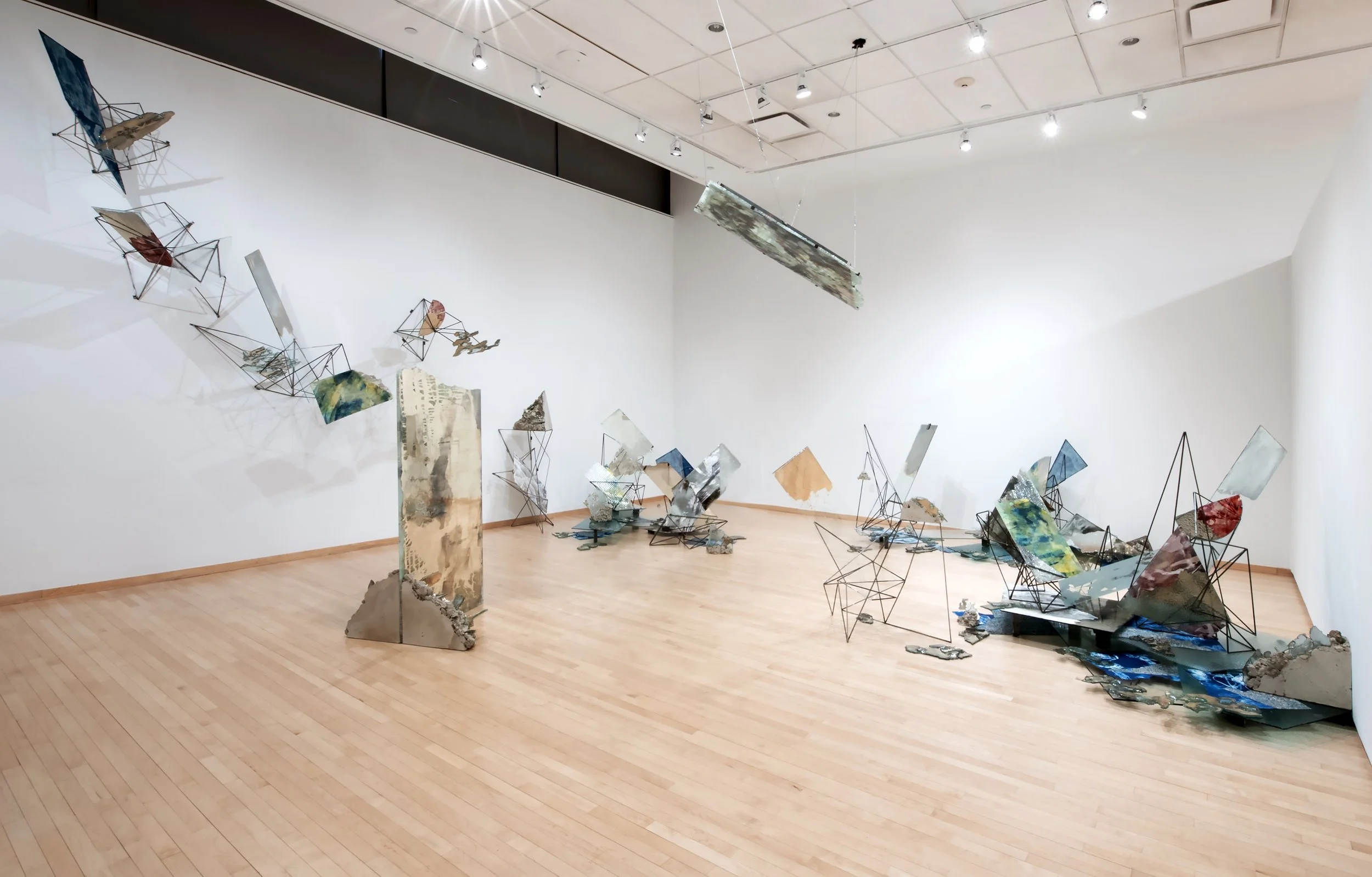 "Speculative Atlas"

Installation: Reclaimed glass, silver, steel, concrete, mixed media painting on mylar, cyanotype on paper and silk, archival inkjet print, resin. 

Dimensions variable. Photo Credit: John Carlano