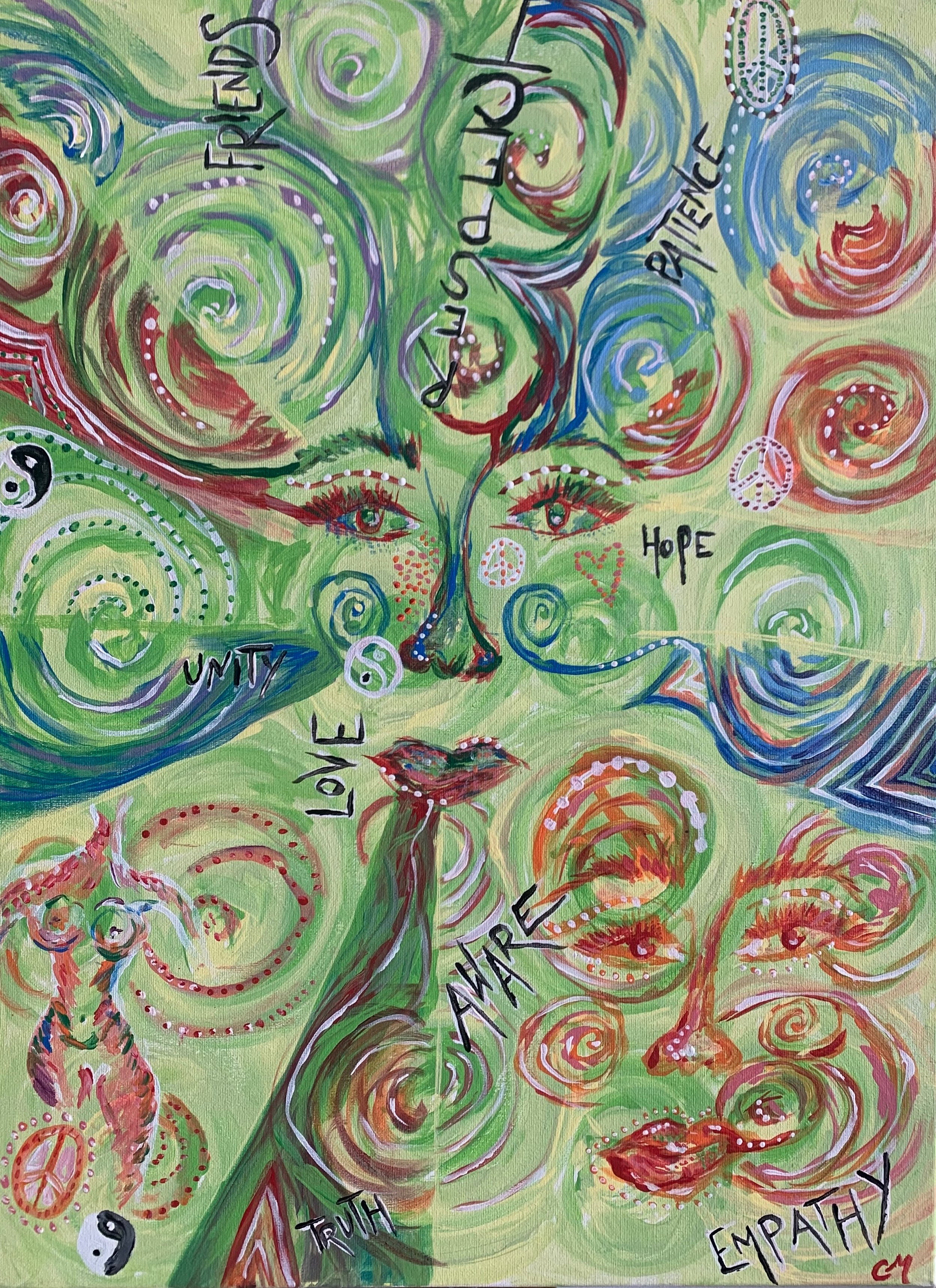 Empathy, 2023, Acrylic on Canvas, 16 x 20