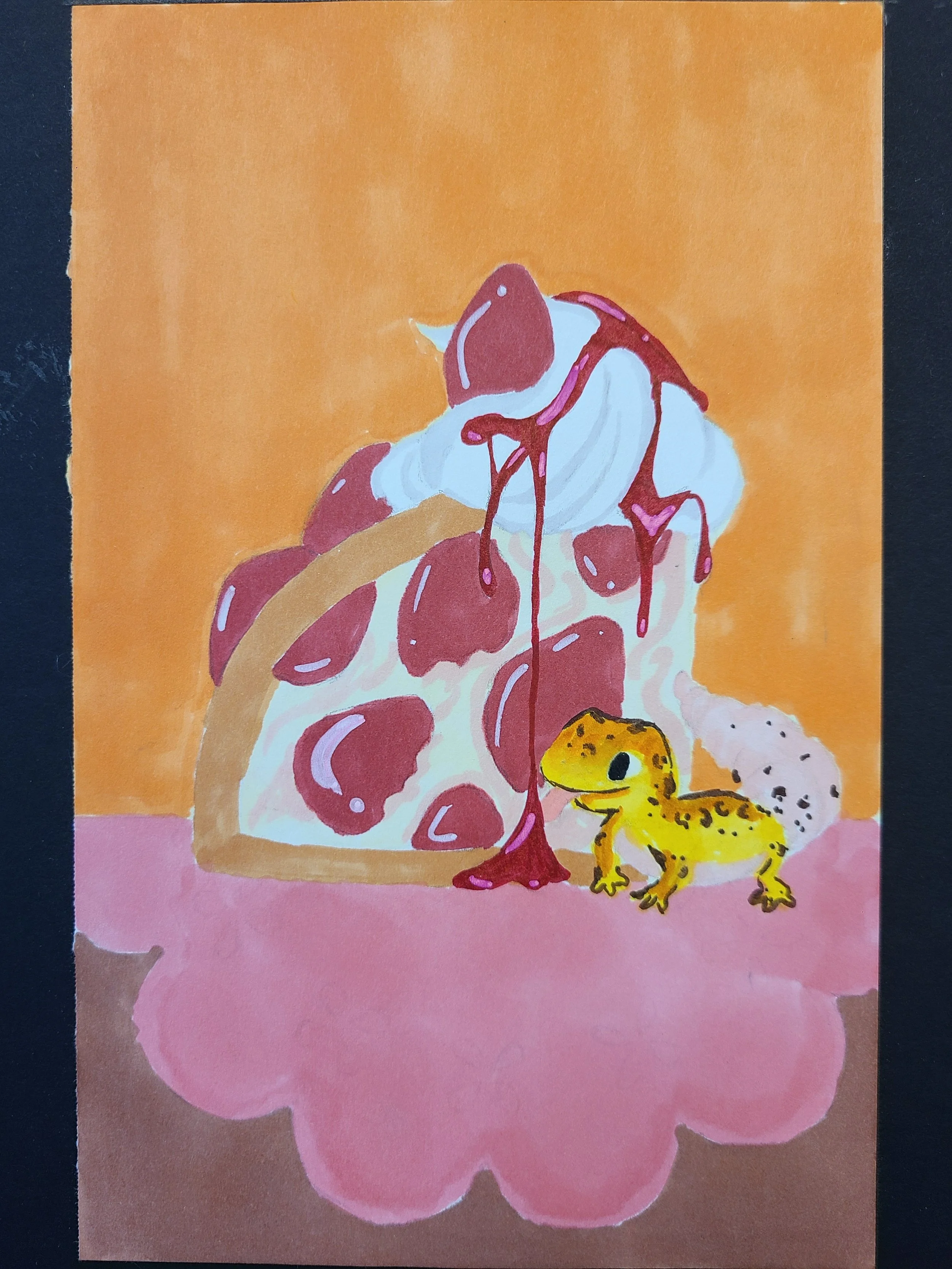 "Desert Desserts" 3 of 4. 2022. Ink on paper. 5" x 7" 