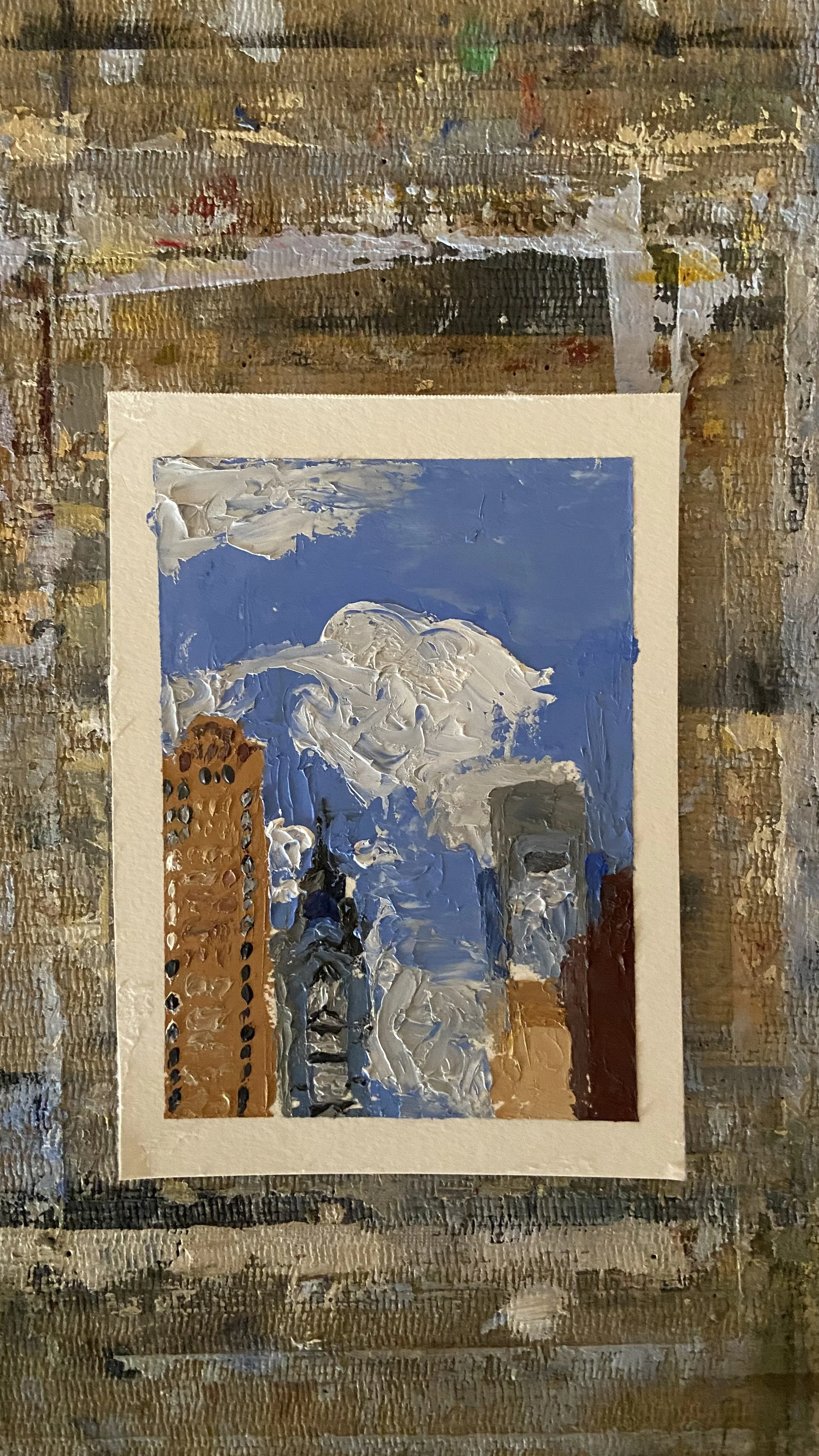 "Downtown Philly" 2023, Oil Paint, 5" x 7" 