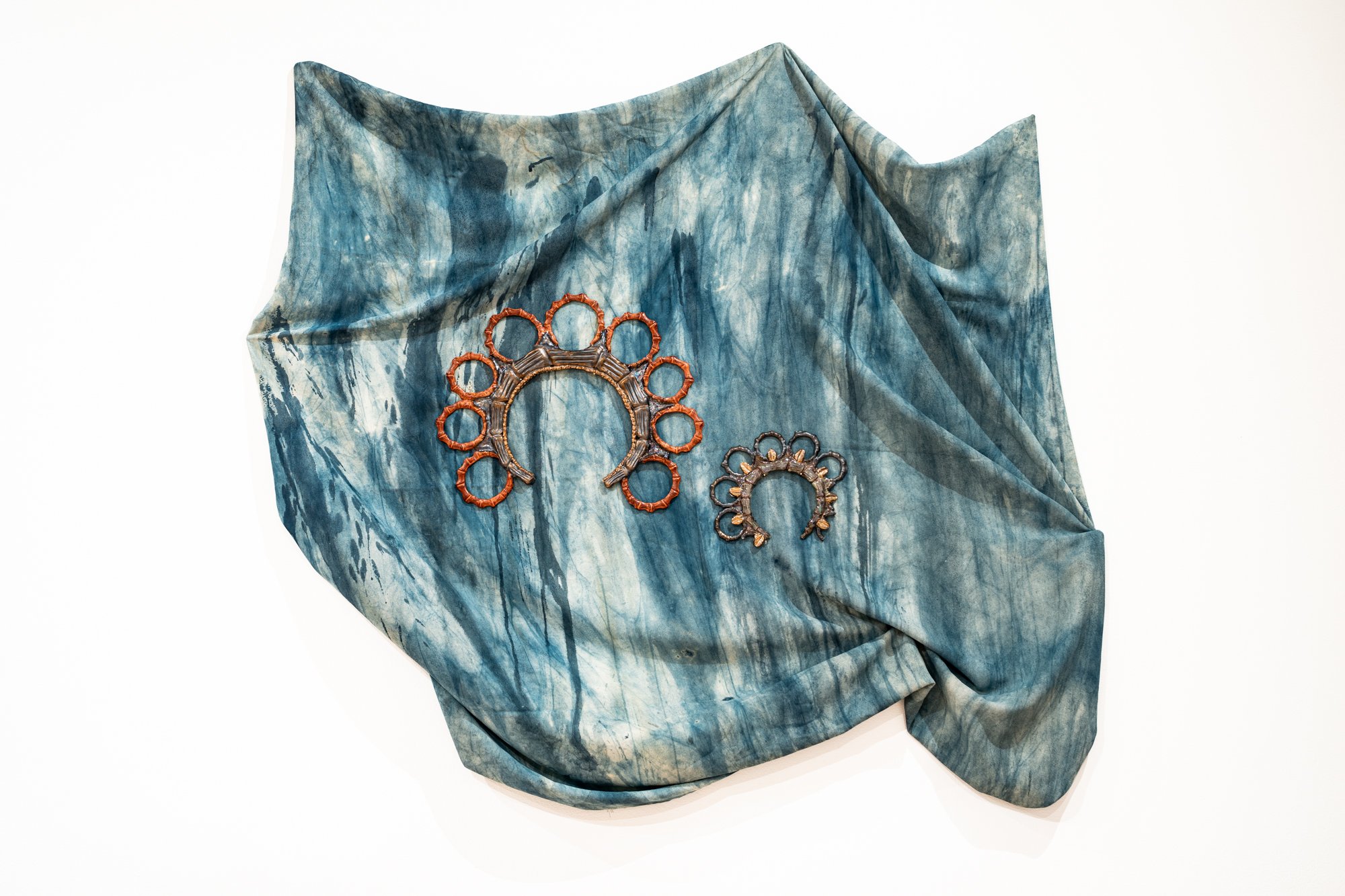 "5thDimension"
IndigoDyedFiber, Ceramic, Glaze, GoldLuster
45IN X 48inches
Photo Credit: Dilmar Gamero