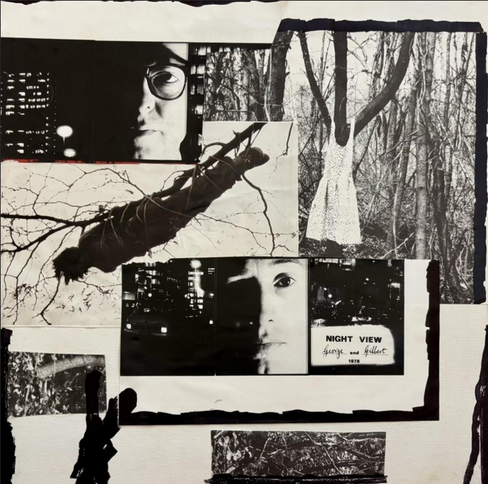 "Night View," 2023, Collage, 12" x 12"