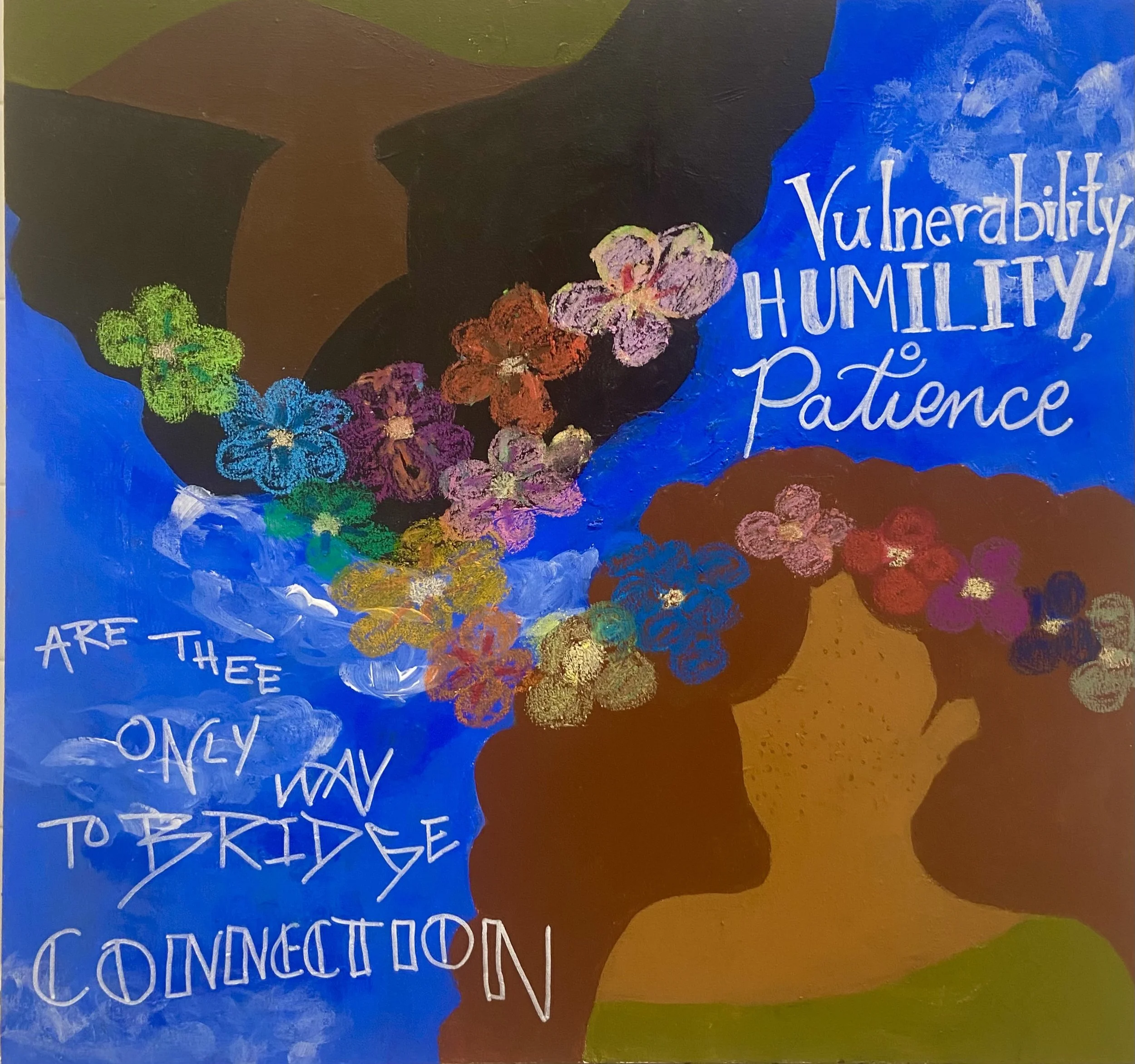 "Finally! Connection" 2024, Mixed Media, 20" x 30" 