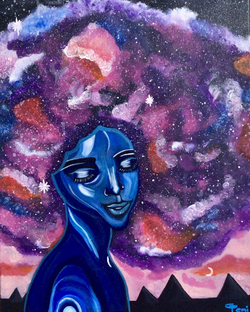 “Amina Blue” (2020)
16x20 in oil on canvas