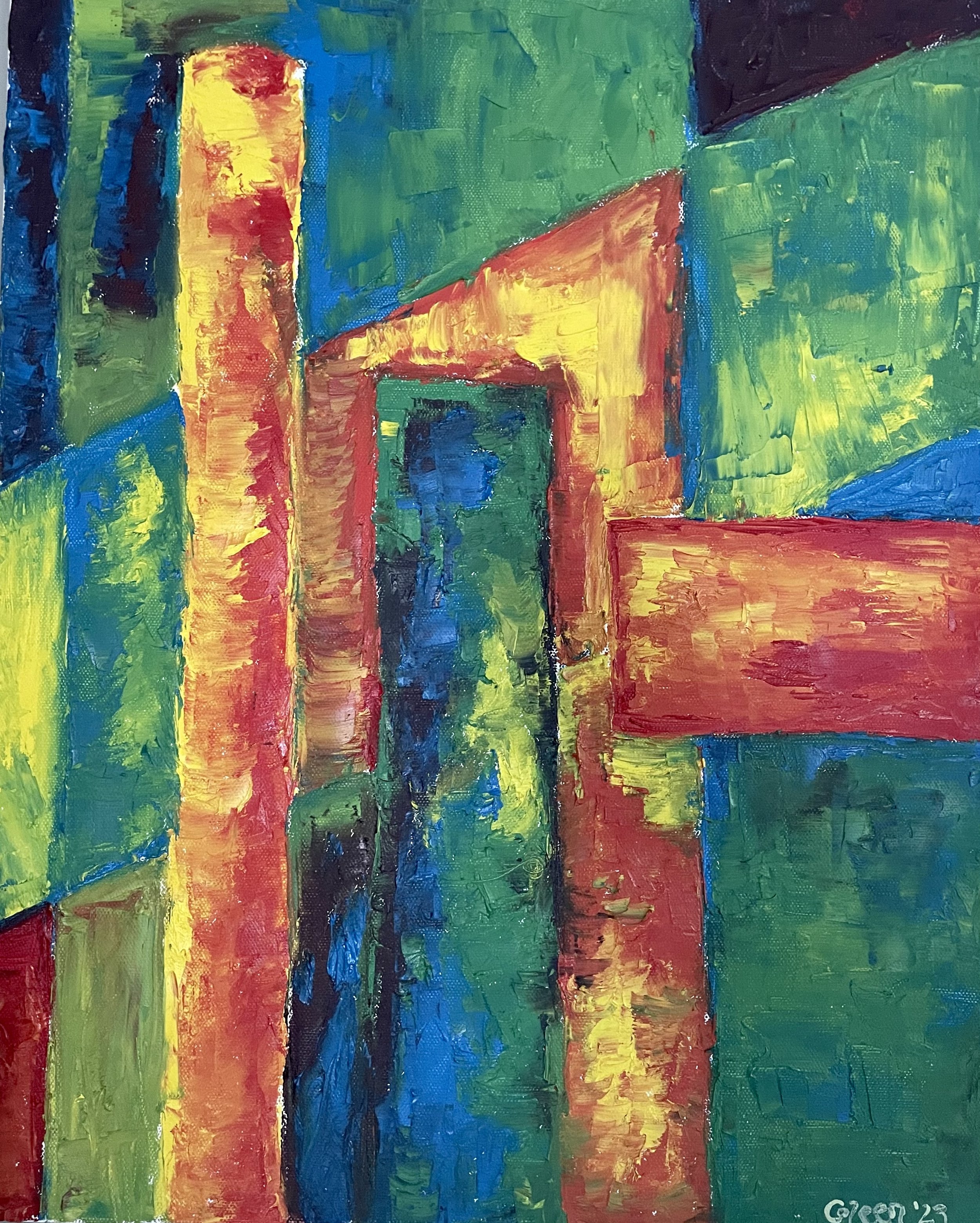 Building, 2023, Oil on Canvas, 18 x 24