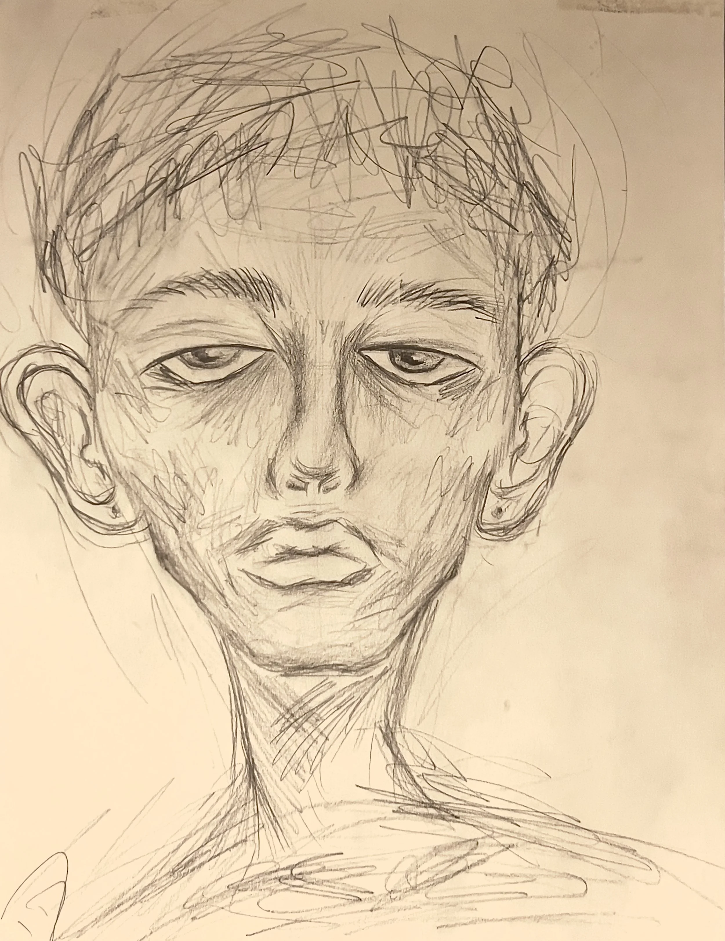 Untitled, 2022, Graphite pencil on paper, 9" x 12"