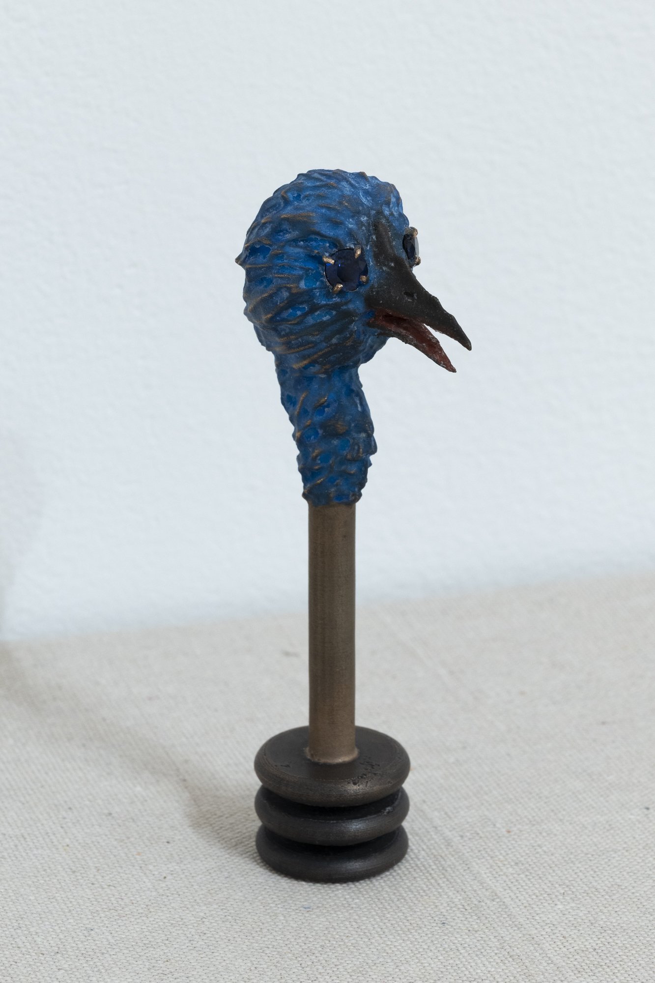"Bick," 2 1/4" x 1 3/8" x 5 3/4", Bronze, Sapphire, Photo Credit: Sam Fritch
