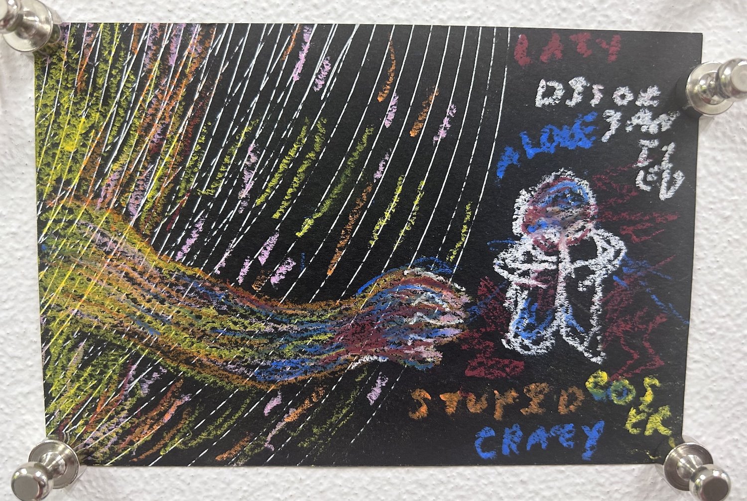 Visual note 2, Oil pastels on paper, 2024