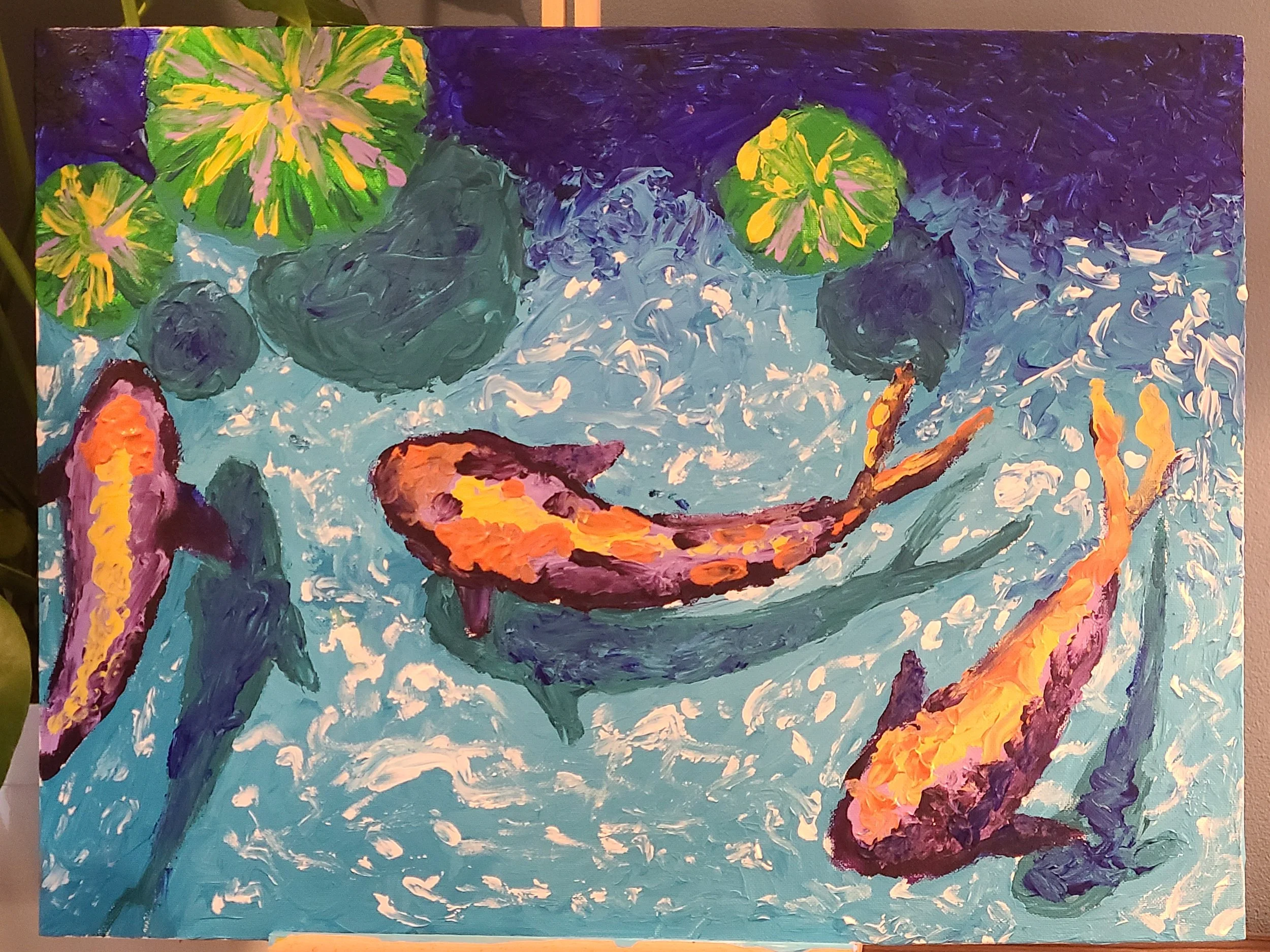 "El Duende" 2025. Acrylic on canvas, mixed media. 20" x 24"