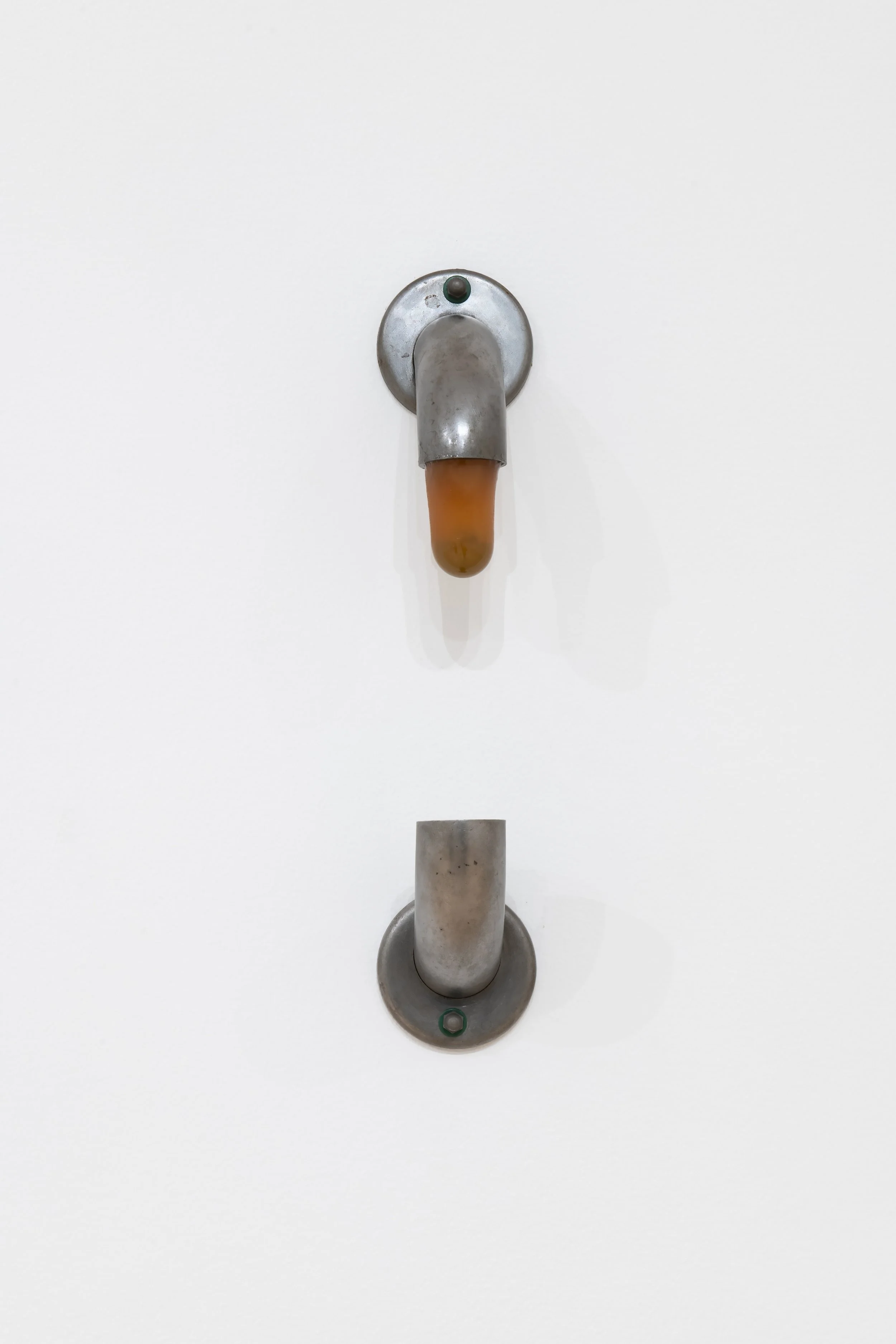 Untitled (Battery)
Steel, Spider-Tack, bearing ball, gravity. ~4”×24”×5" Photo Credit: John Carlano