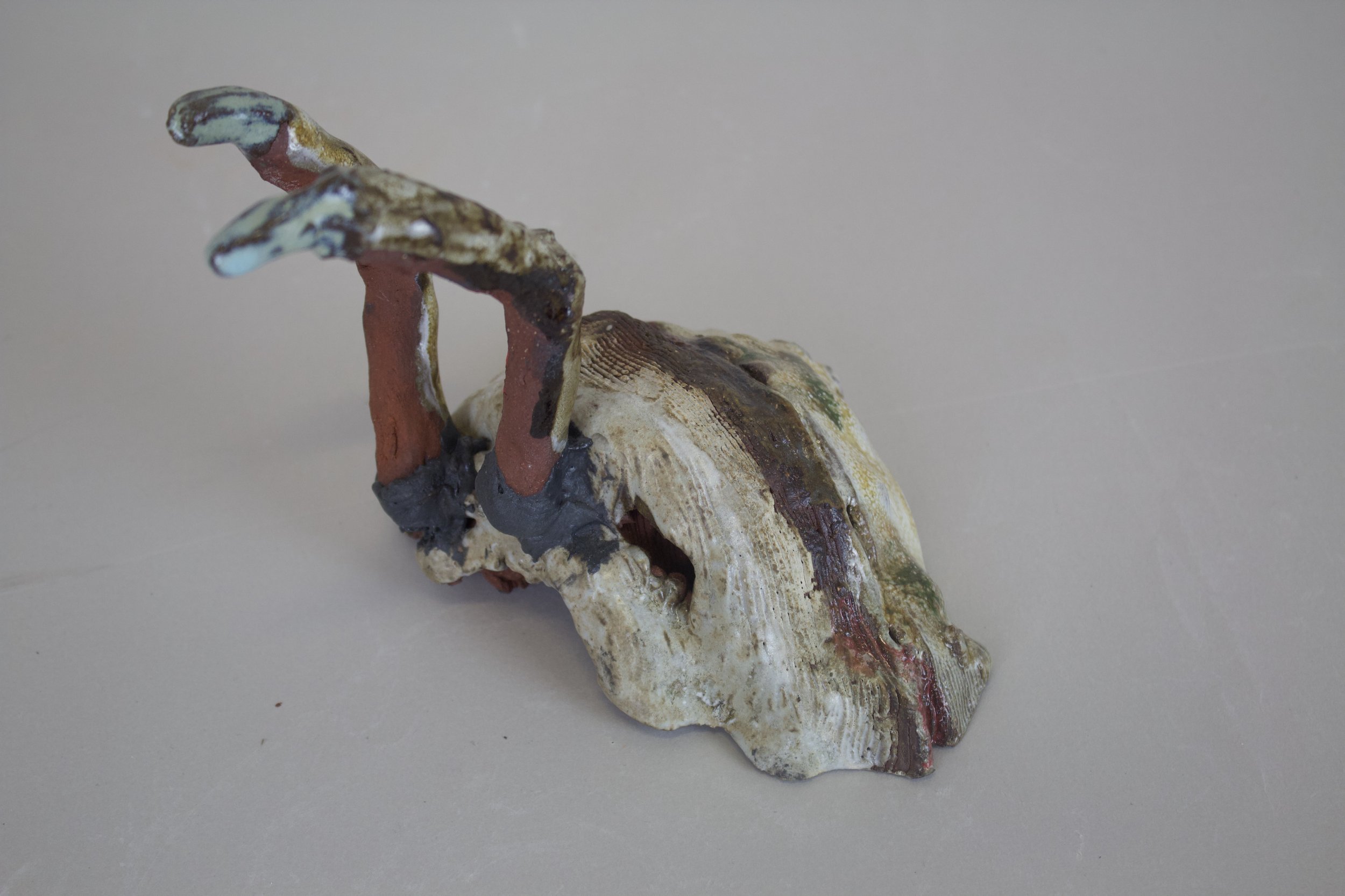 "Dital Crabs", 2025
Dimensions Variable
Terracotta, epoxy
Ceramic crabs were printed using a 3D clay printer after being rendered from the scan of the original ceramic sculpture