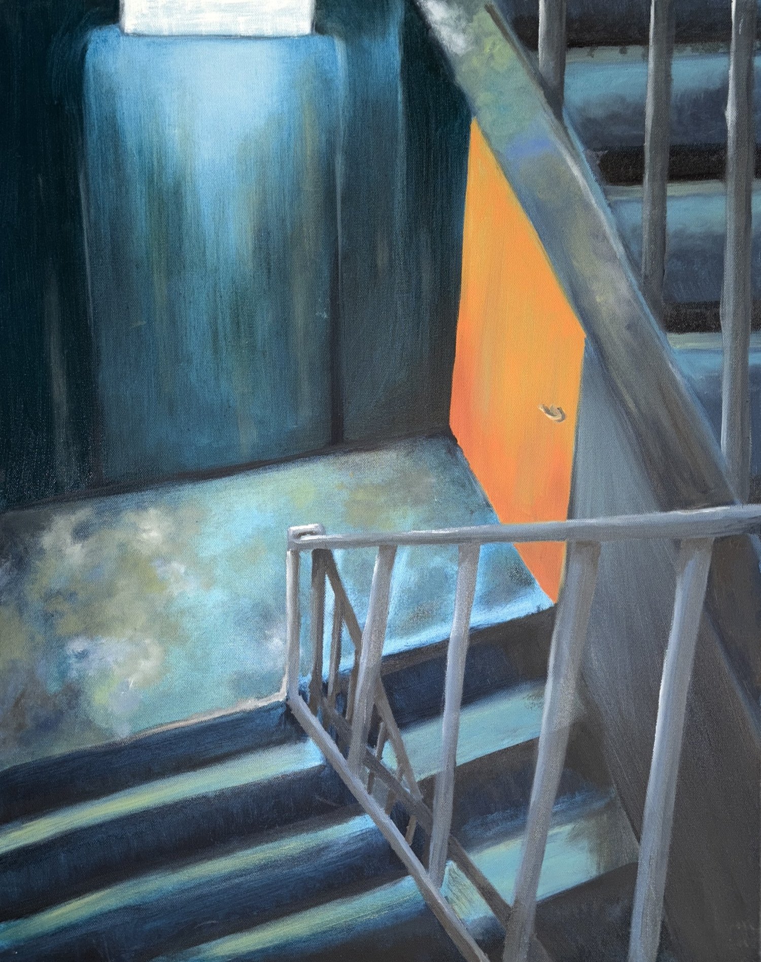 Stairwell, 2024, oil paint, 24 x 30