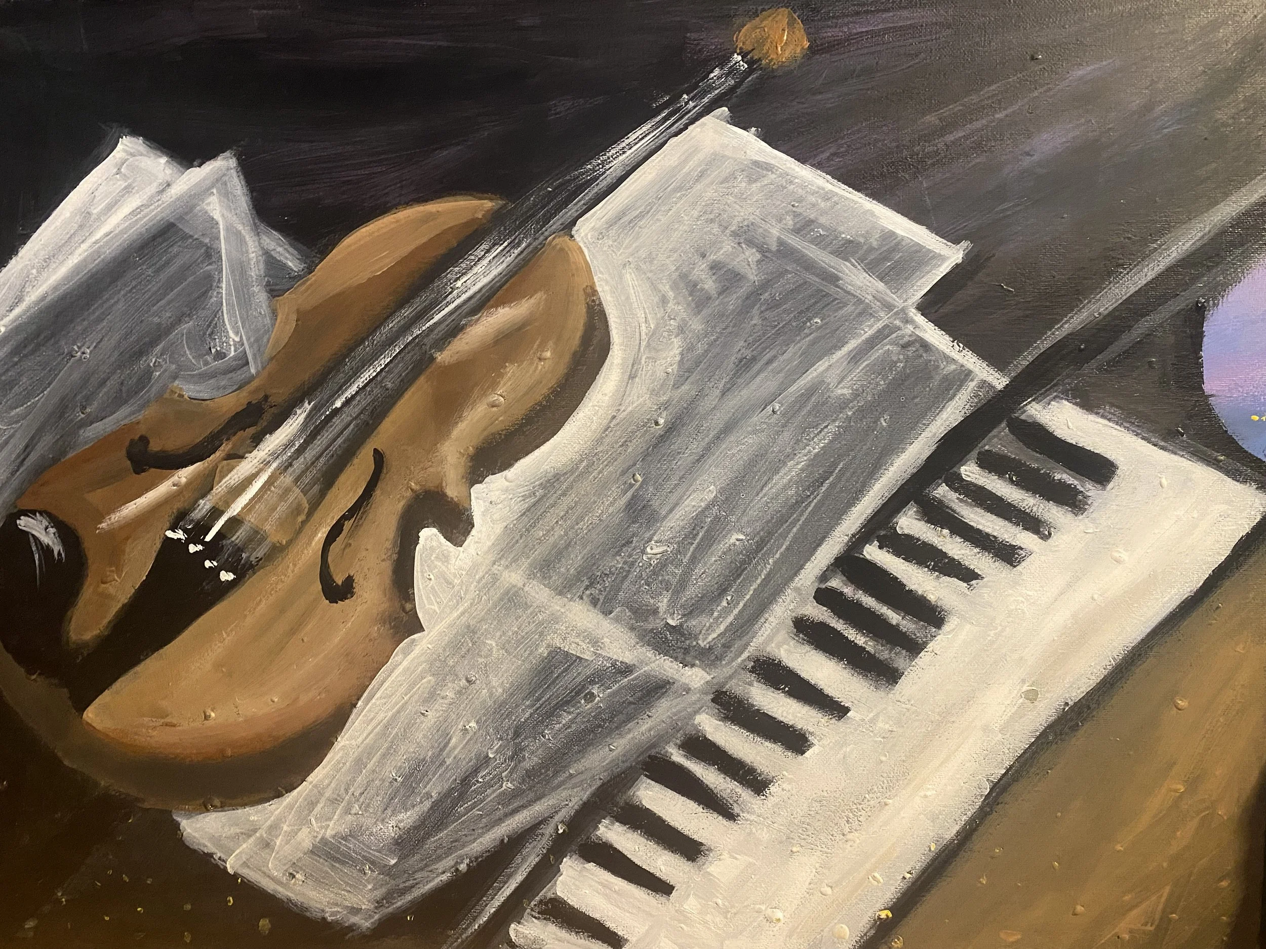 "Duet" Acrylic on canvas, 18” x 24” 