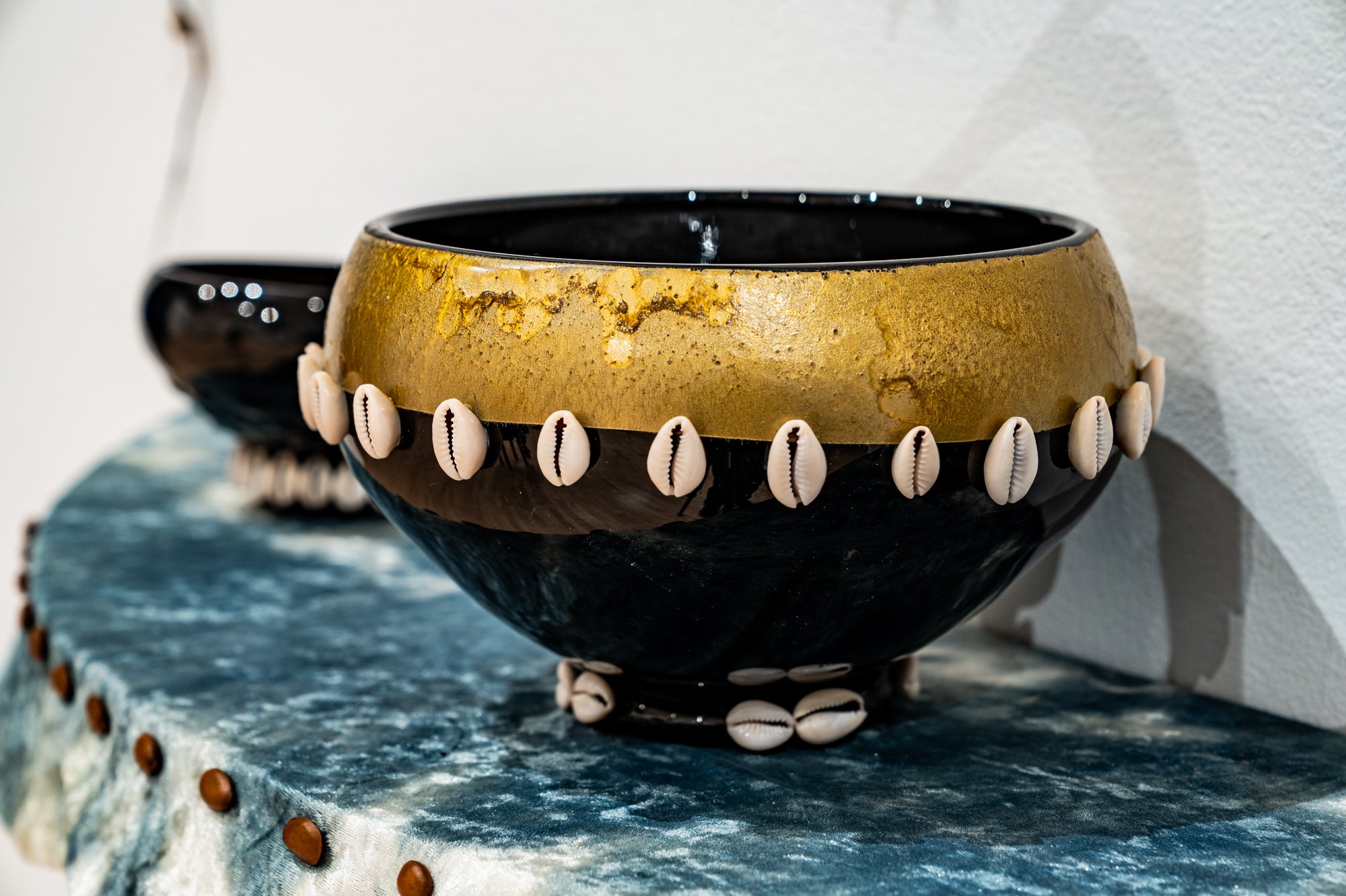 "Offering Bowl"
Ceramic, Glass, CowriesShells
6in X 8in
Photo Credit: Dilmar Gamero