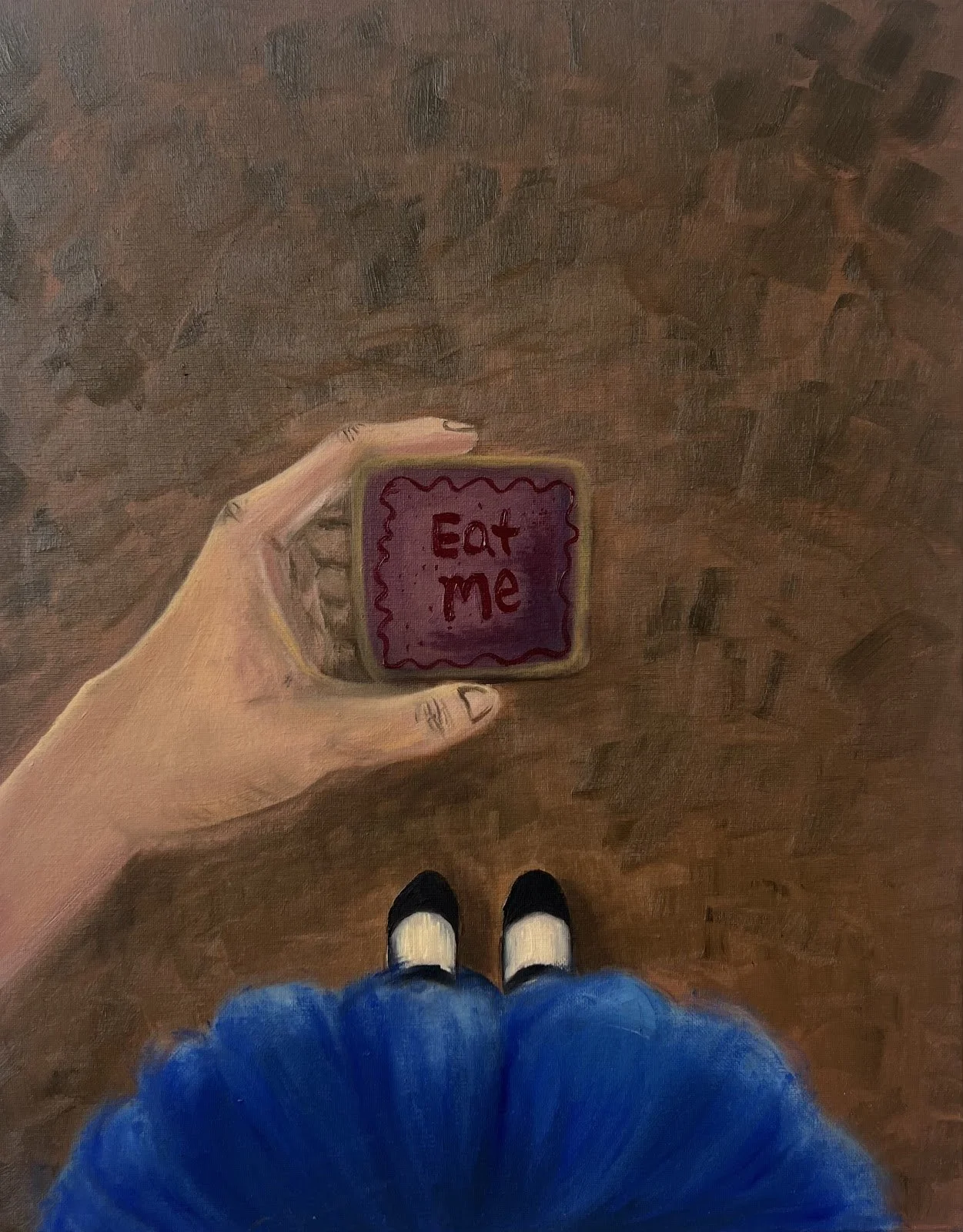 "Eat Me" 2025, Oil on canvas, 16" x 20"