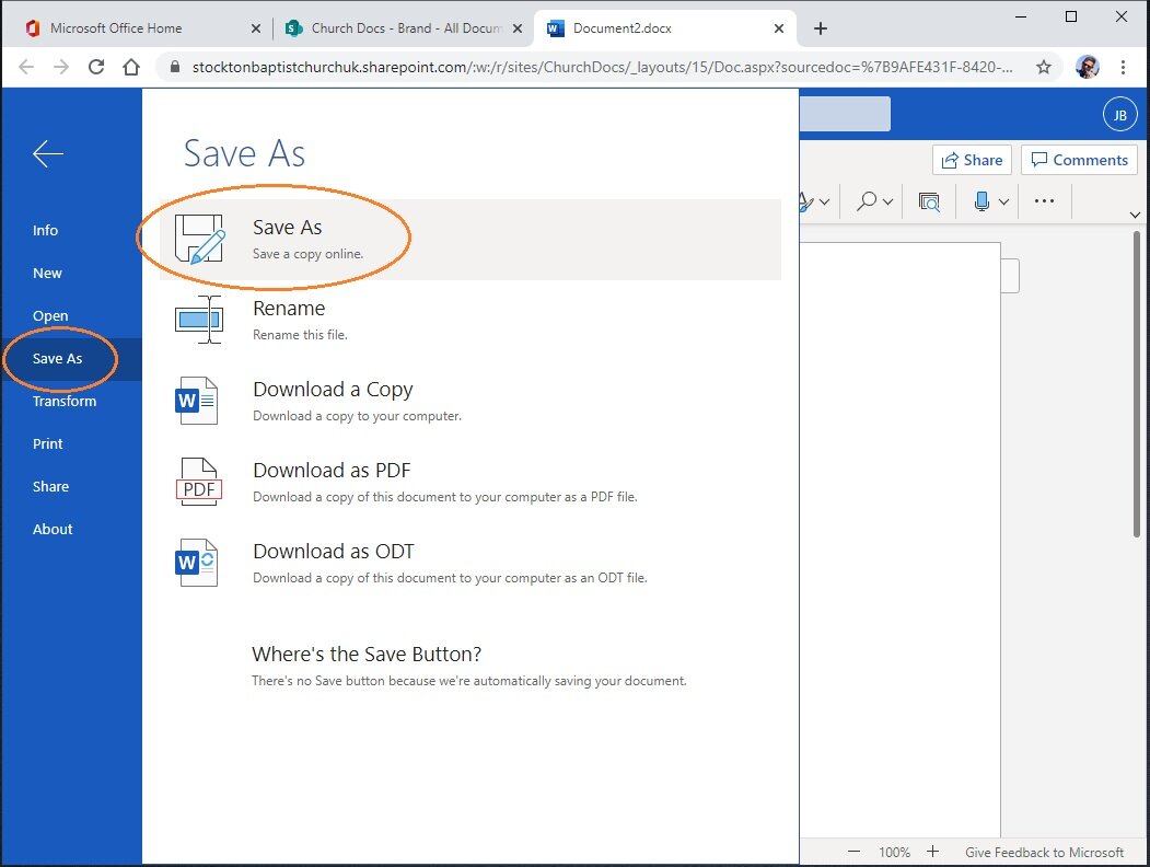Click ‘Save As’, and then ‘Save As’ to save a copy of the file - you’ll be able to give it a new name.Note: if you intend to email a document which the recipient should not be able to alter (such as a contract to be signed), you can choose ‘Download…