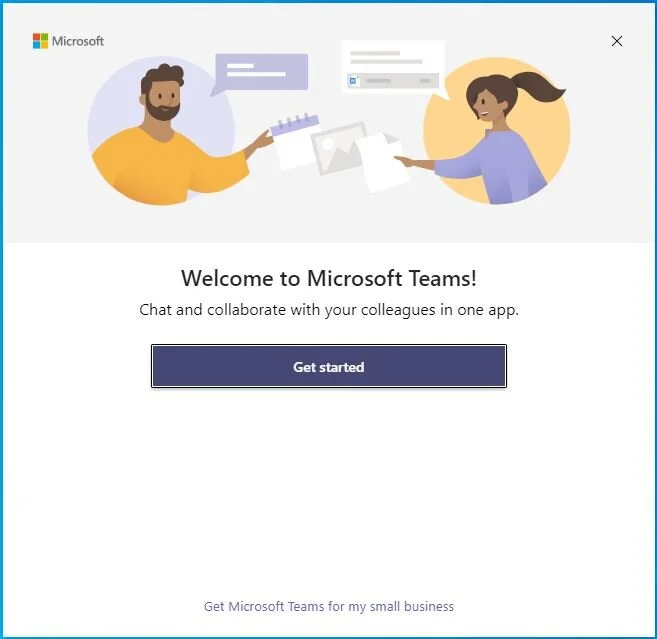 Welcome screen.